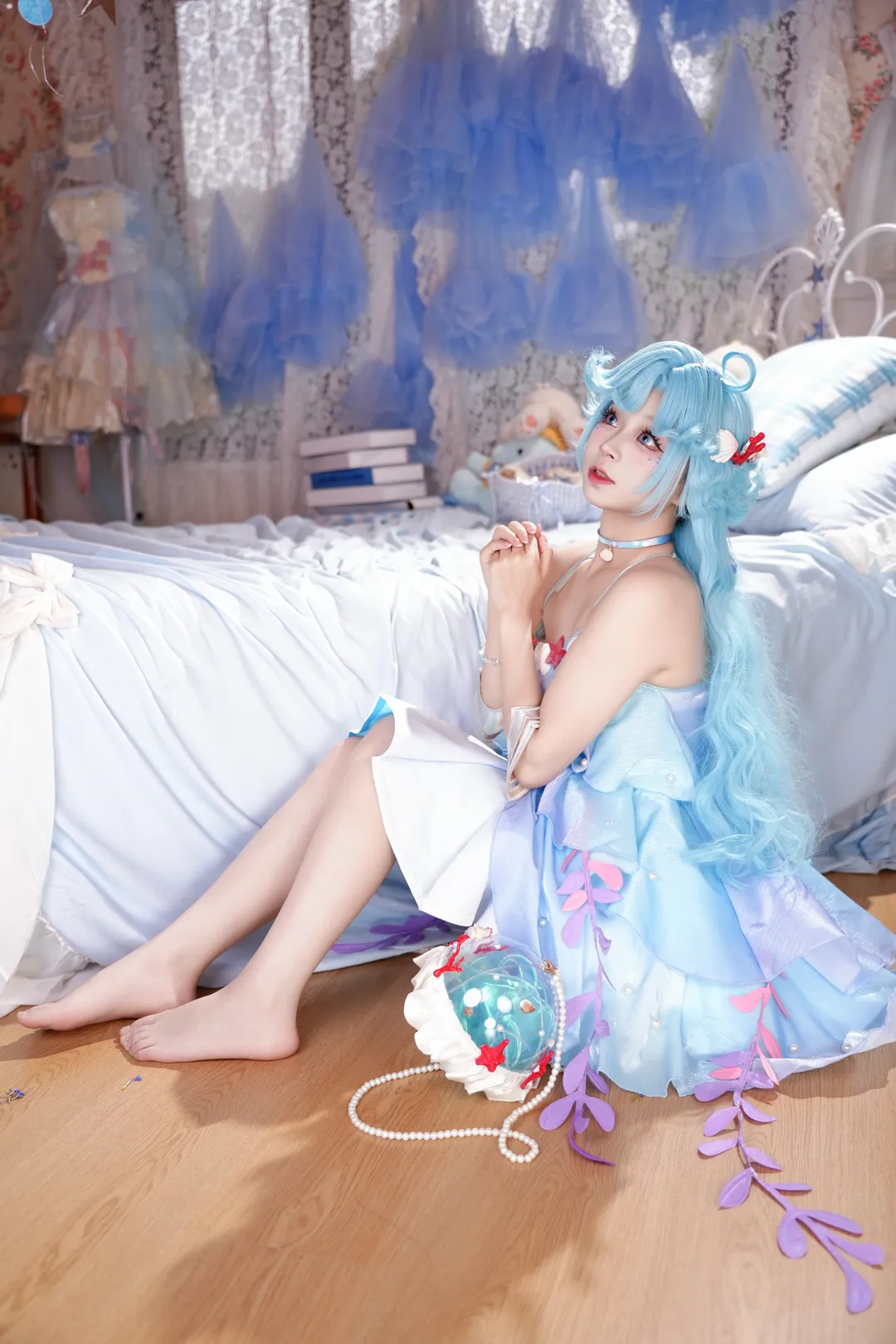 二次元撮影, オナー・オブ・キングス, ドリア コスプレ, 王者栄耀のドリア, 人魚姫コスプレ - 2枚目