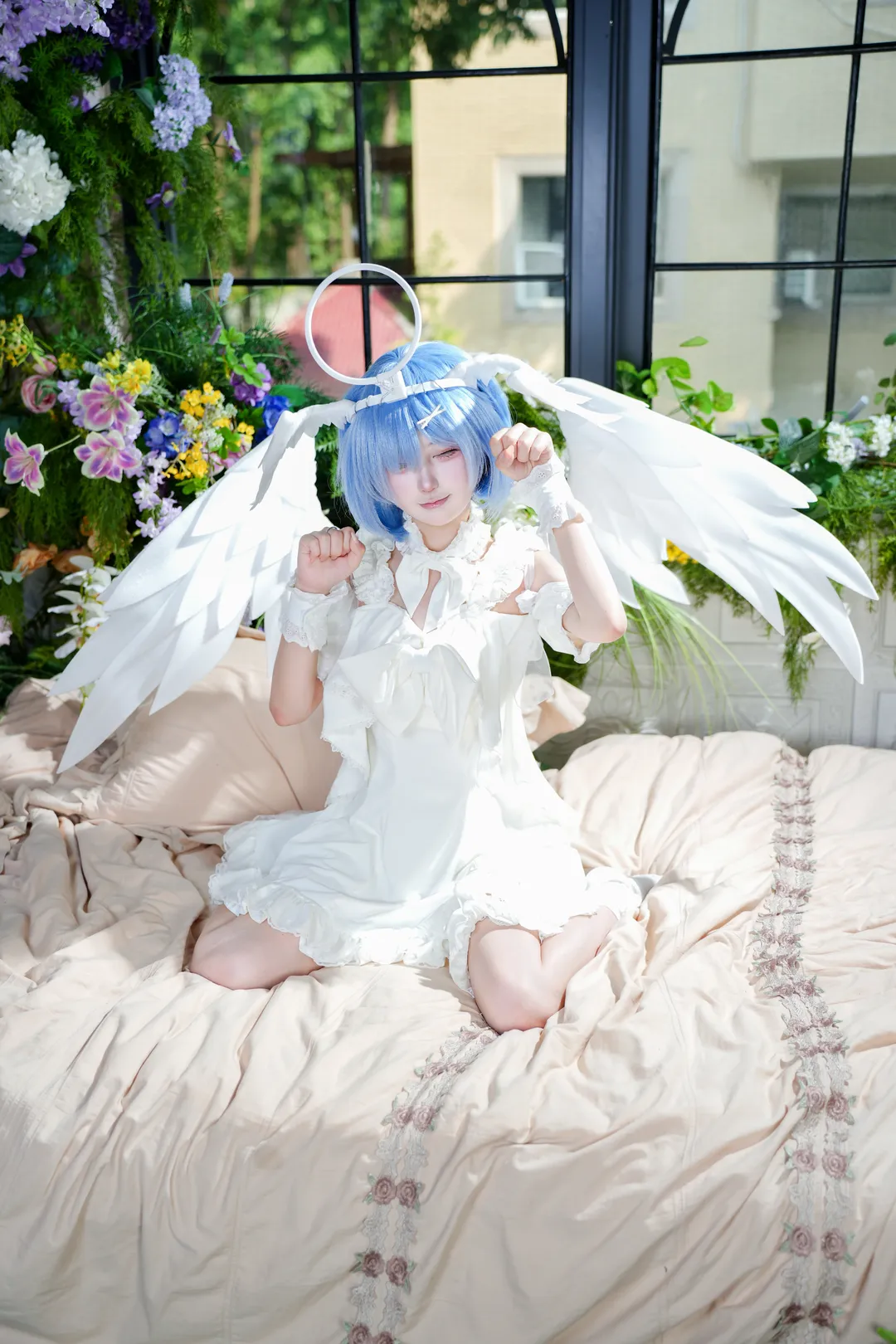 二次元摄影, 蕾姆cos, 甜美风格, cosplay正片, 天使造型 - 第7张
