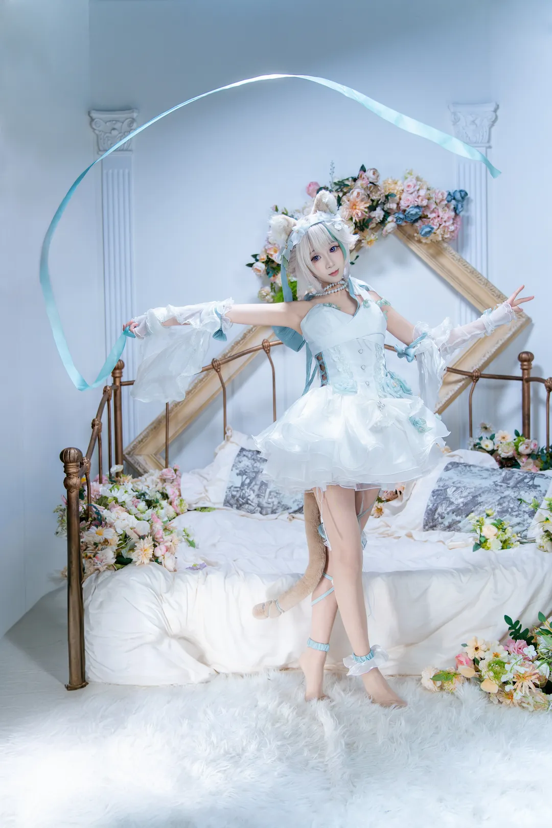 原神, 二次元少女, 琳妮特cos, cosplay摄影, 白欧影棚