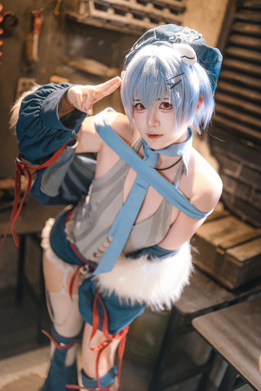 二次元cosplay, 绫波丽cos, 摄影分享, 新世纪福音战士, 摇滚风