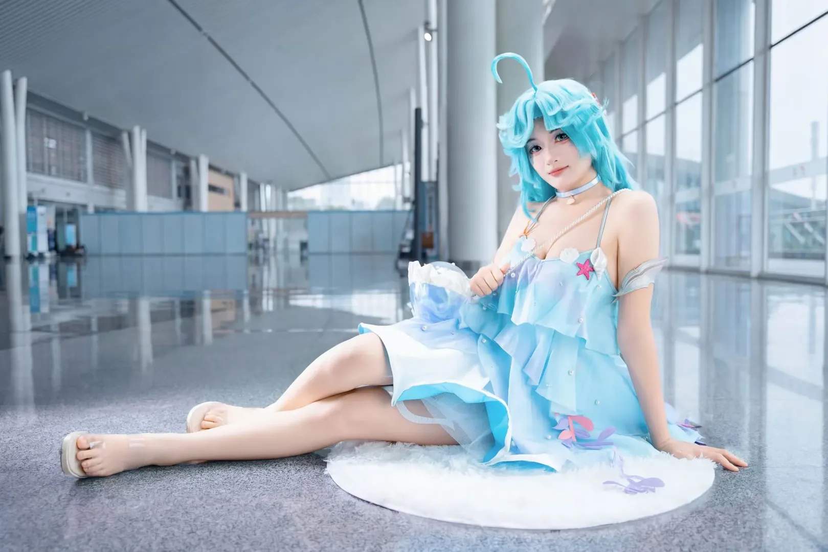 コスプレ, イベント撮影, 二次元コスプレイヤー, 水色ウィッグ, マリンスタイル - 3枚目