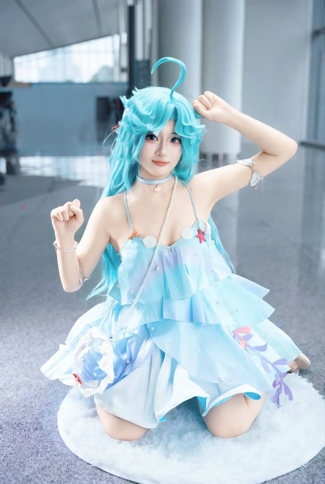 コスプレ, イベント撮影, 二次元コスプレイヤー, 水色ウィッグ, マリンスタイル - 4枚目