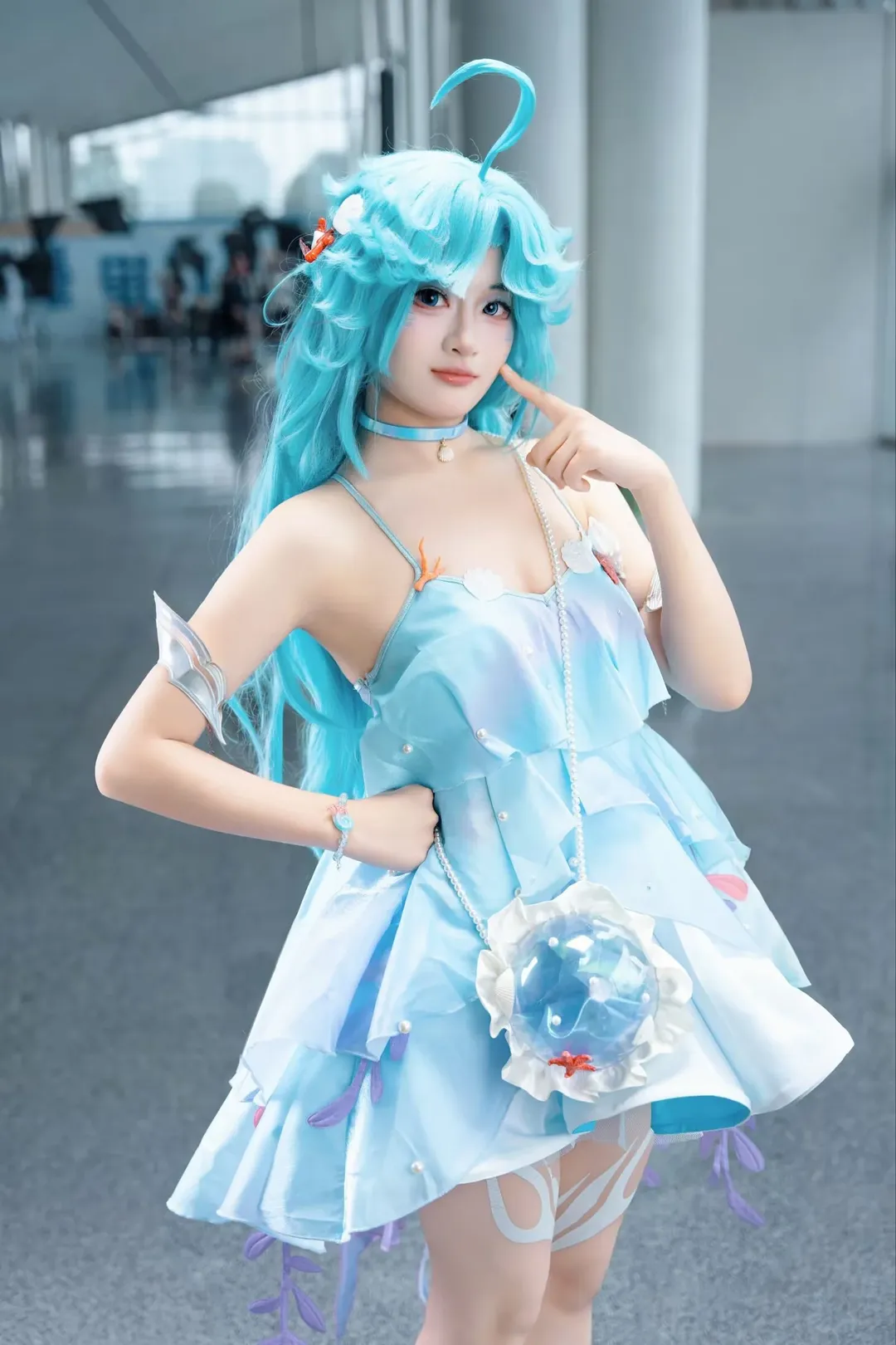 コスプレ, イベント撮影, 二次元コスプレイヤー, 水色ウィッグ, マリンスタイル - 5枚目