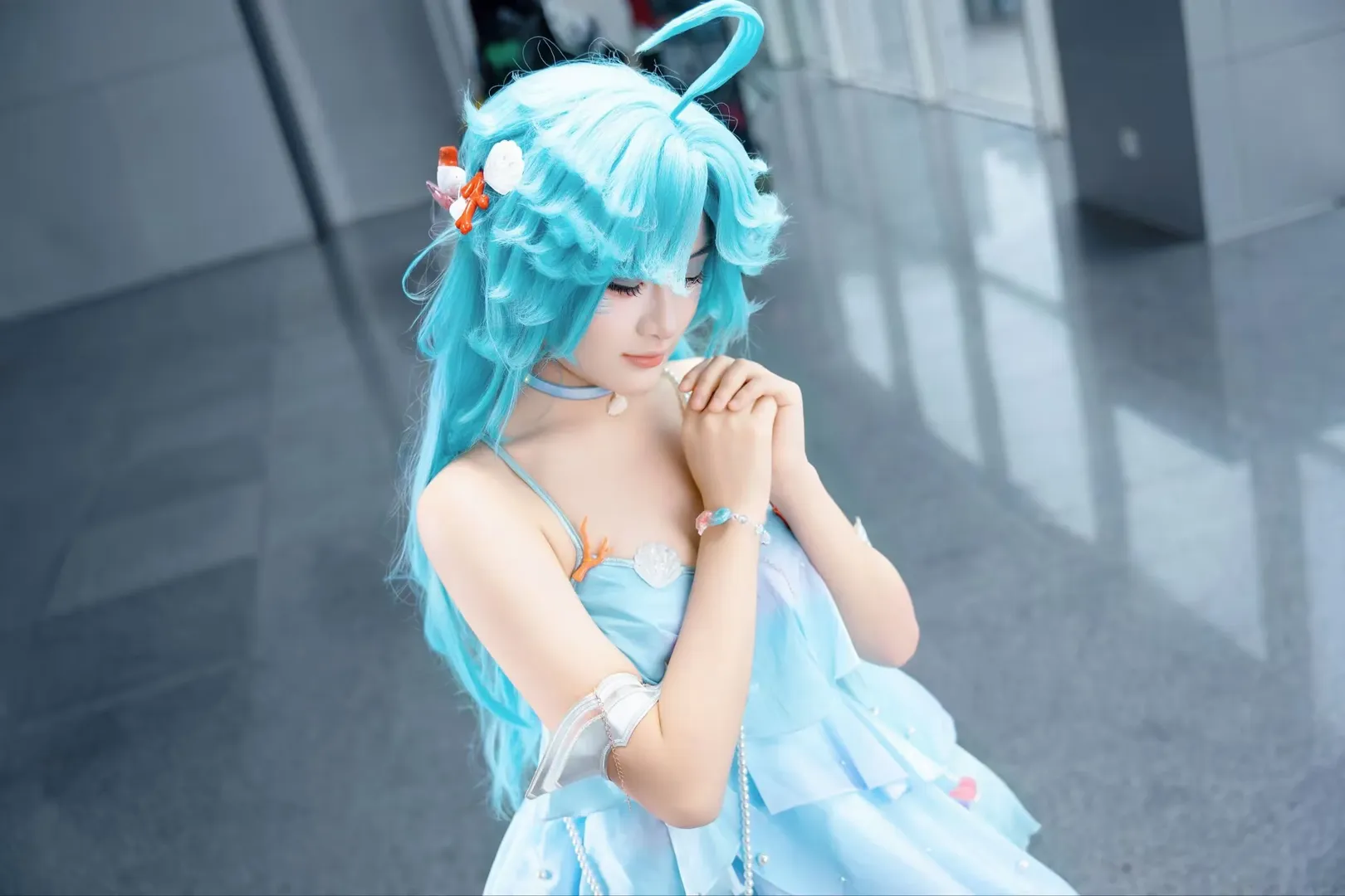 コスプレ, イベント撮影, 二次元コスプレイヤー, 水色ウィッグ, マリンスタイル - 6枚目