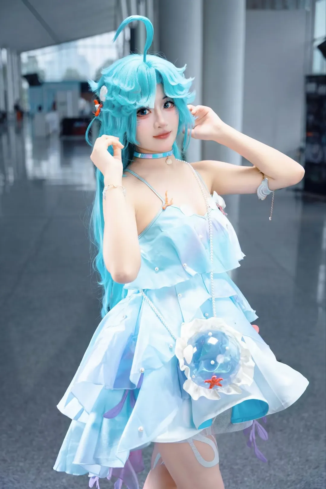 コスプレ, イベント撮影, 二次元コスプレイヤー, 水色ウィッグ, マリンスタイル - 8枚目