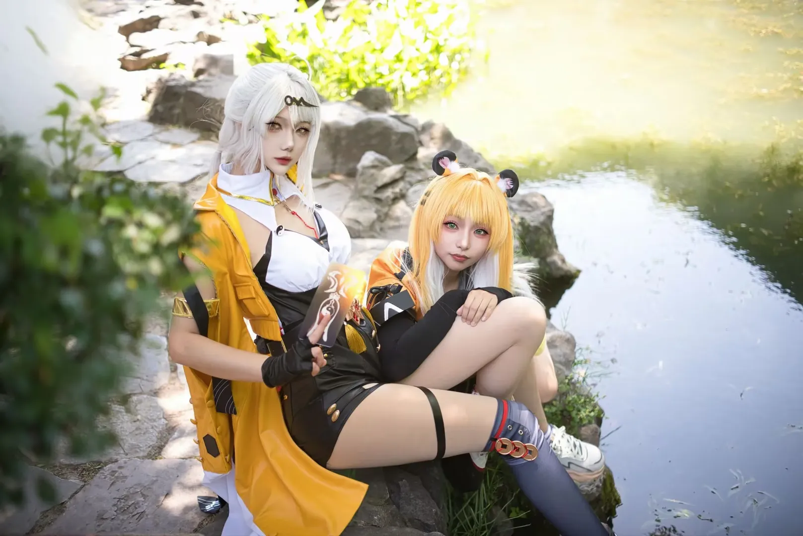 ロールプレイ, コスプレ, 古風撮影, 二人ロケ, 獣耳スタイル - 1枚目