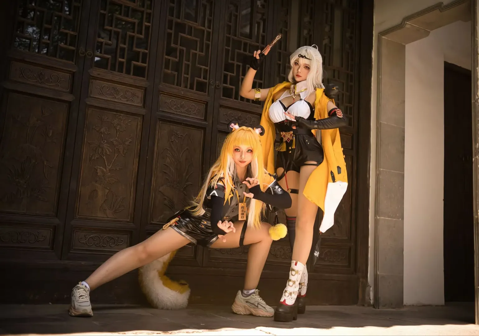 ロールプレイ, コスプレ, 古風撮影, 二人ロケ, 獣耳スタイル - 11枚目