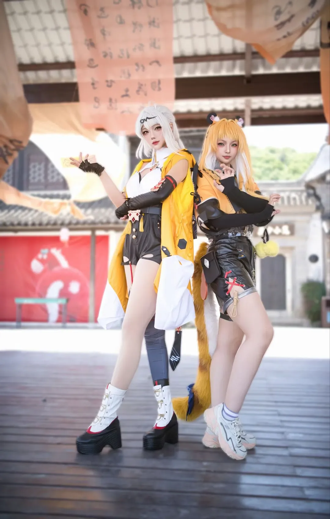 ロールプレイ, コスプレ, 古風撮影, 二人ロケ, 獣耳スタイル - 2枚目