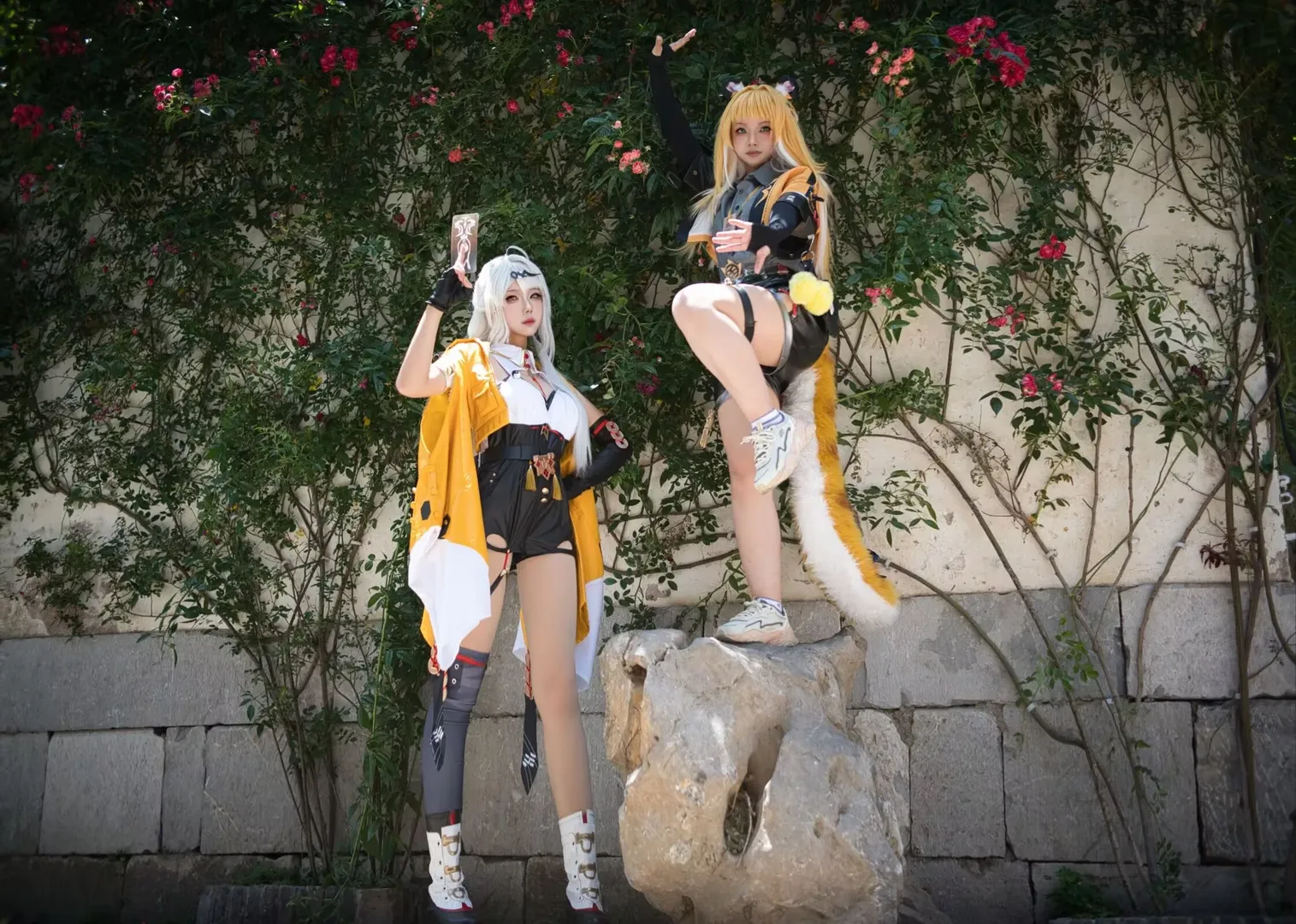 ロールプレイ, コスプレ, 古風撮影, 二人ロケ, 獣耳スタイル - 8枚目