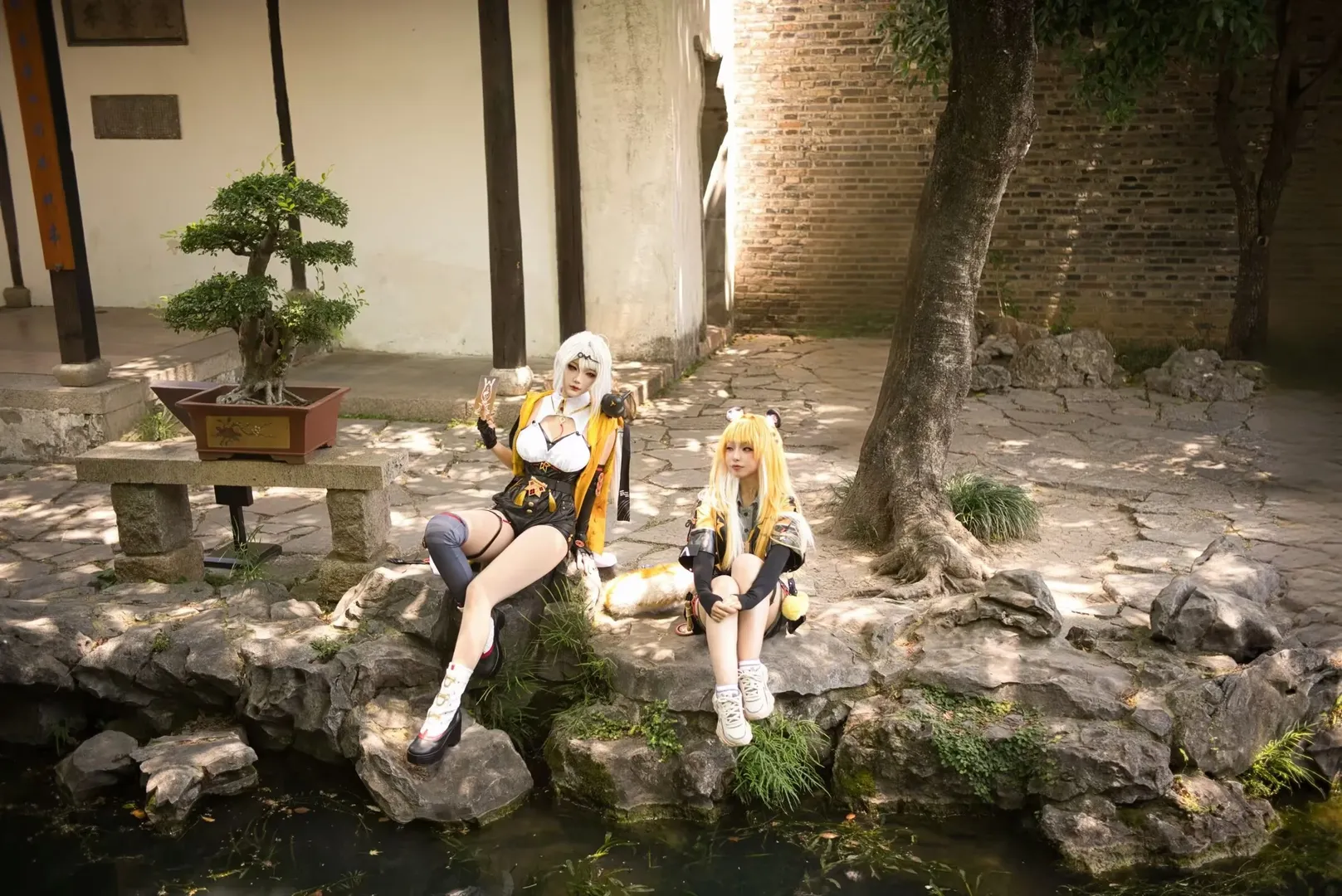 ロールプレイ, コスプレ, 古風撮影, 二人ロケ, 獣耳スタイル - 9枚目