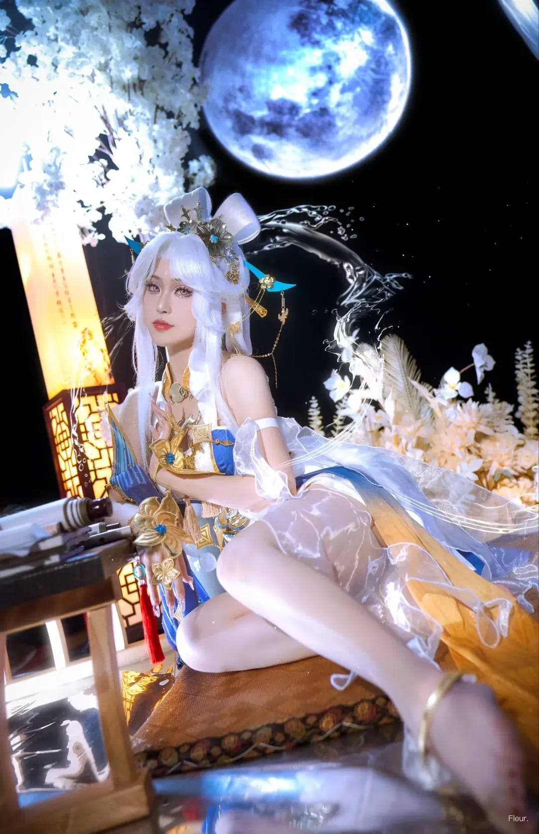 古风cosplay, 仙气造型, 嫦娥cos, 国风摄影, 月下写真