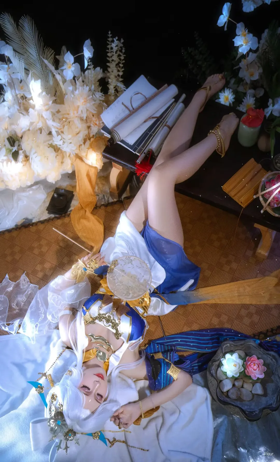 古风cosplay, 仙气造型, 嫦娥cos, 国风摄影, 月下写真 - 第2张