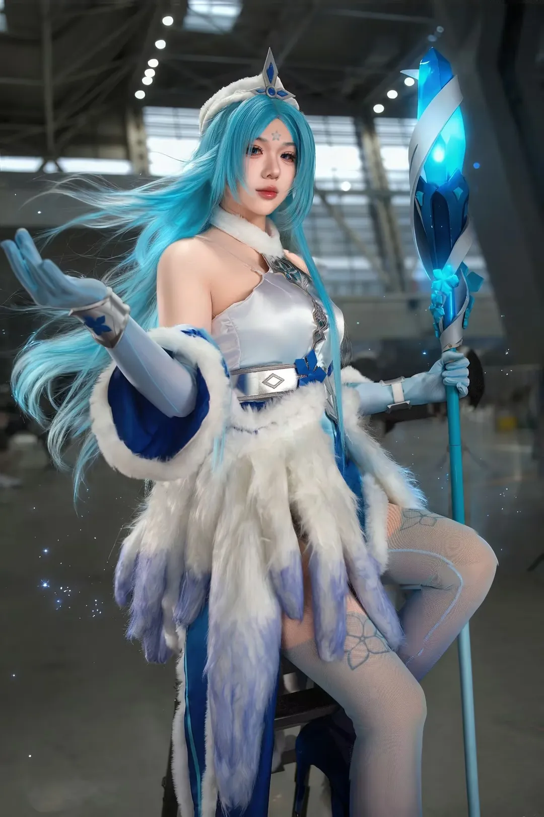 二次元, cosplay, 王者荣耀, 雪女高渐离cos, 冰雪特效 - 第1张