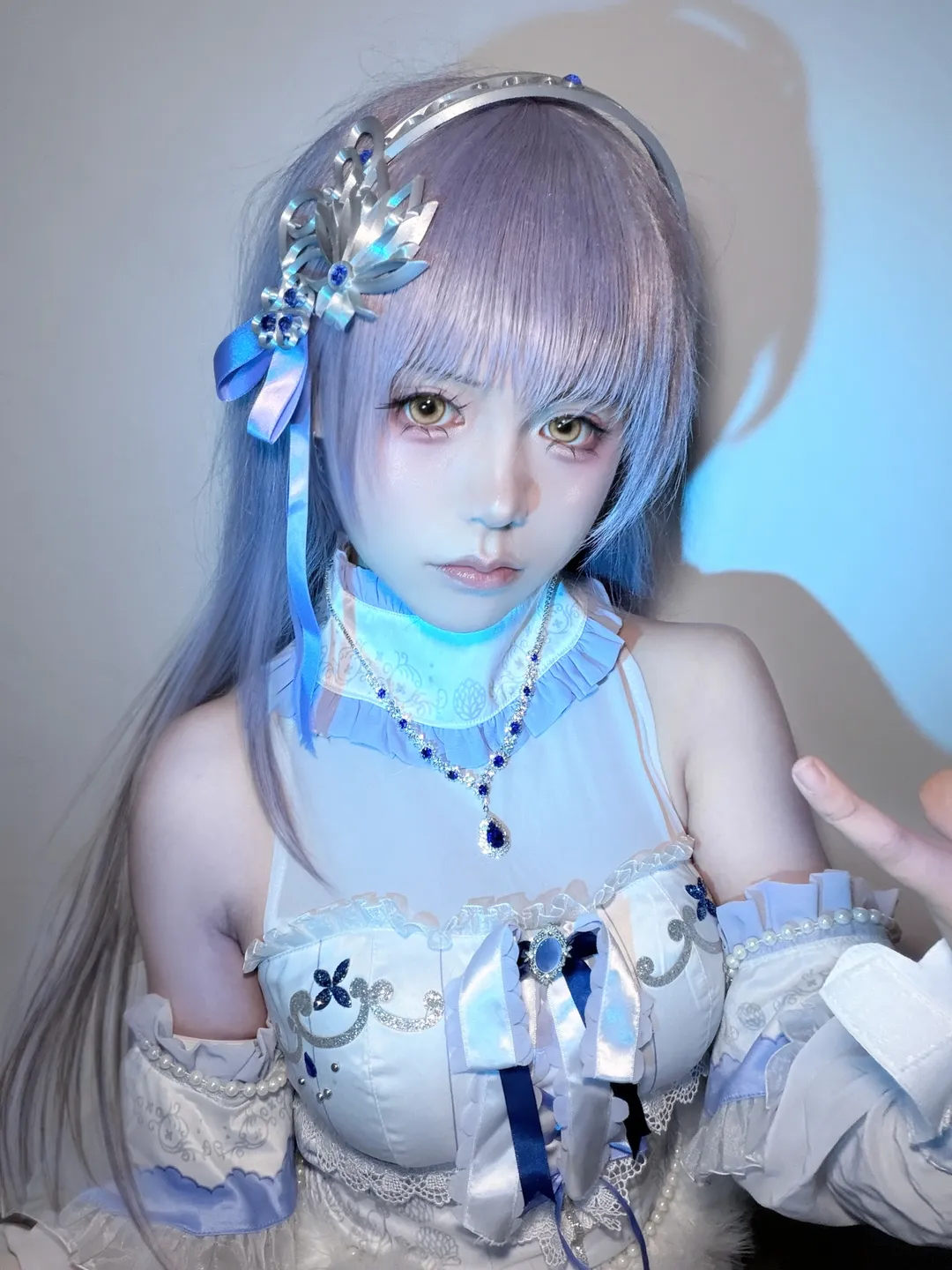 Bang Dream, 蓝色系cos, 凑有希那cos, Roselia, 花冠大学习