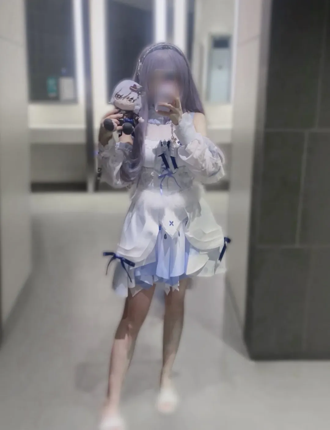 Bang Dream, 蓝色系cos, 凑有希那cos, Roselia, 花冠大学习 - 第3张