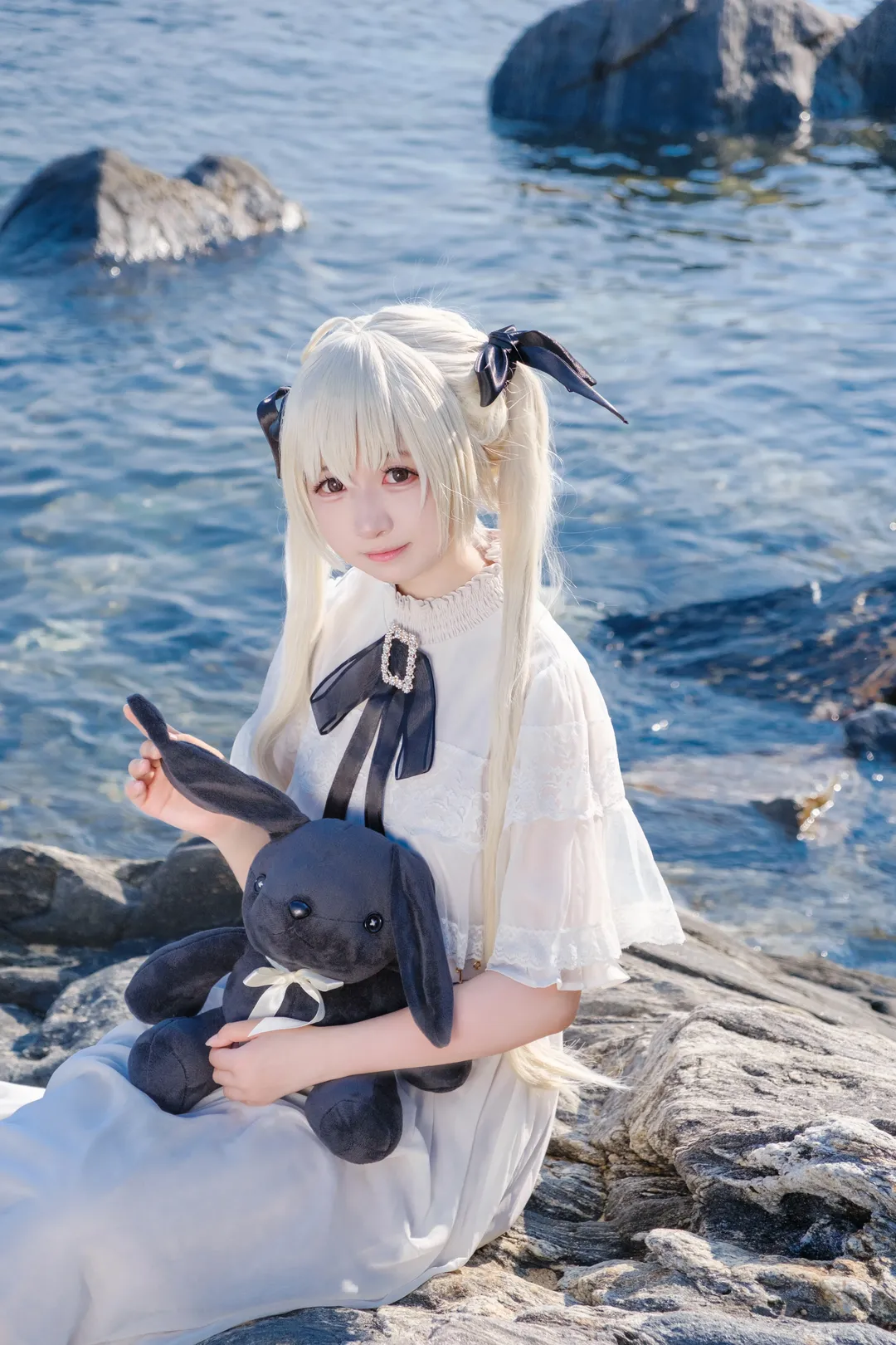 Kasugano Sora cosplay, Anime cosplay, Cosplay photography, Seaside location shoot, Yosuga no Sora