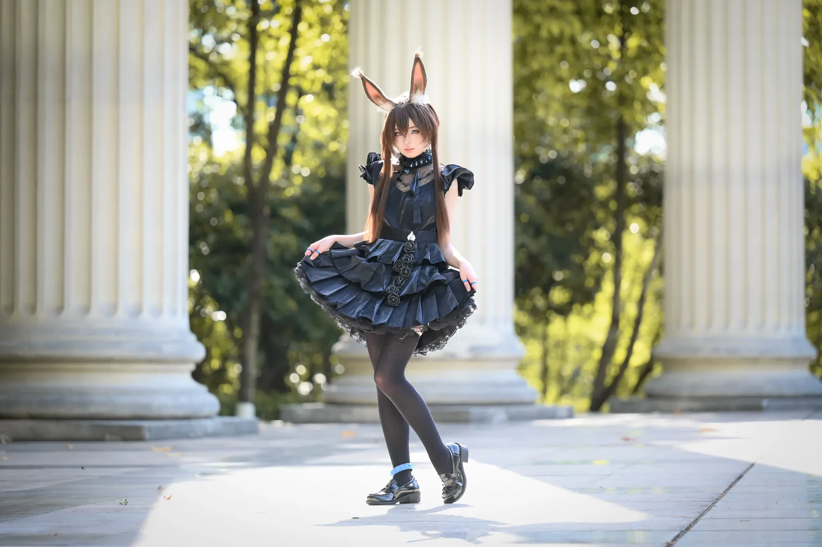 Outdoor photography, Anime cosplay, Arknights, Amiya cosplay, Formal outfit