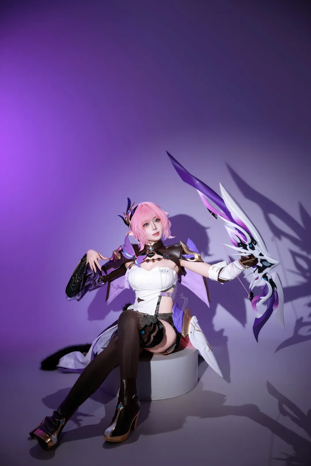 エリシア コスプレ, 崩壊 3rd, コスプレ, アーチャー, ピンクのショートヘア - 2枚目