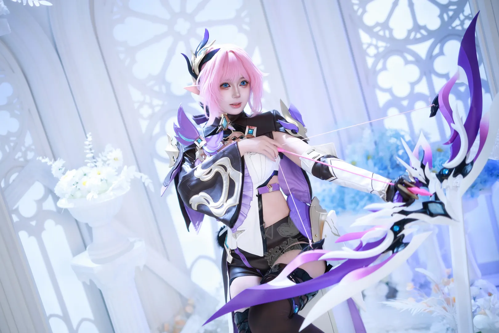 爱莉希雅cos, 崩坏3, 二次元少女, cosplay摄影, 崩坏三爱莉希雅