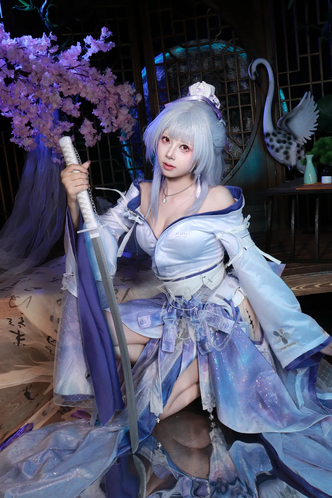 Wuthering Waves, Hiyuki cosplay, Cosplay photography, Xianxia ancient style, Japanese style
