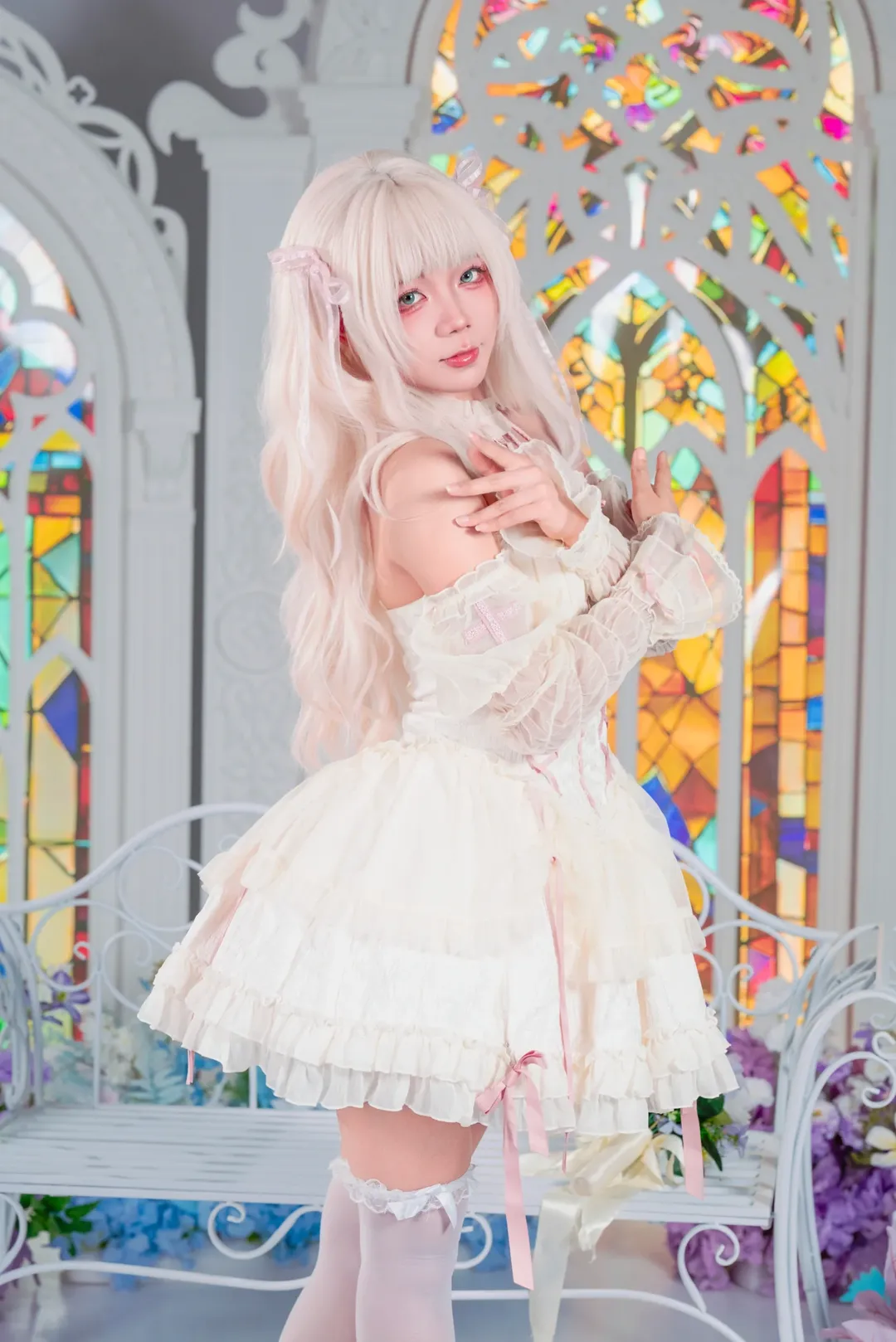 二次元, 洛丽塔, 花嫁风, 白金色假发, Lolita穿搭 - 第4张