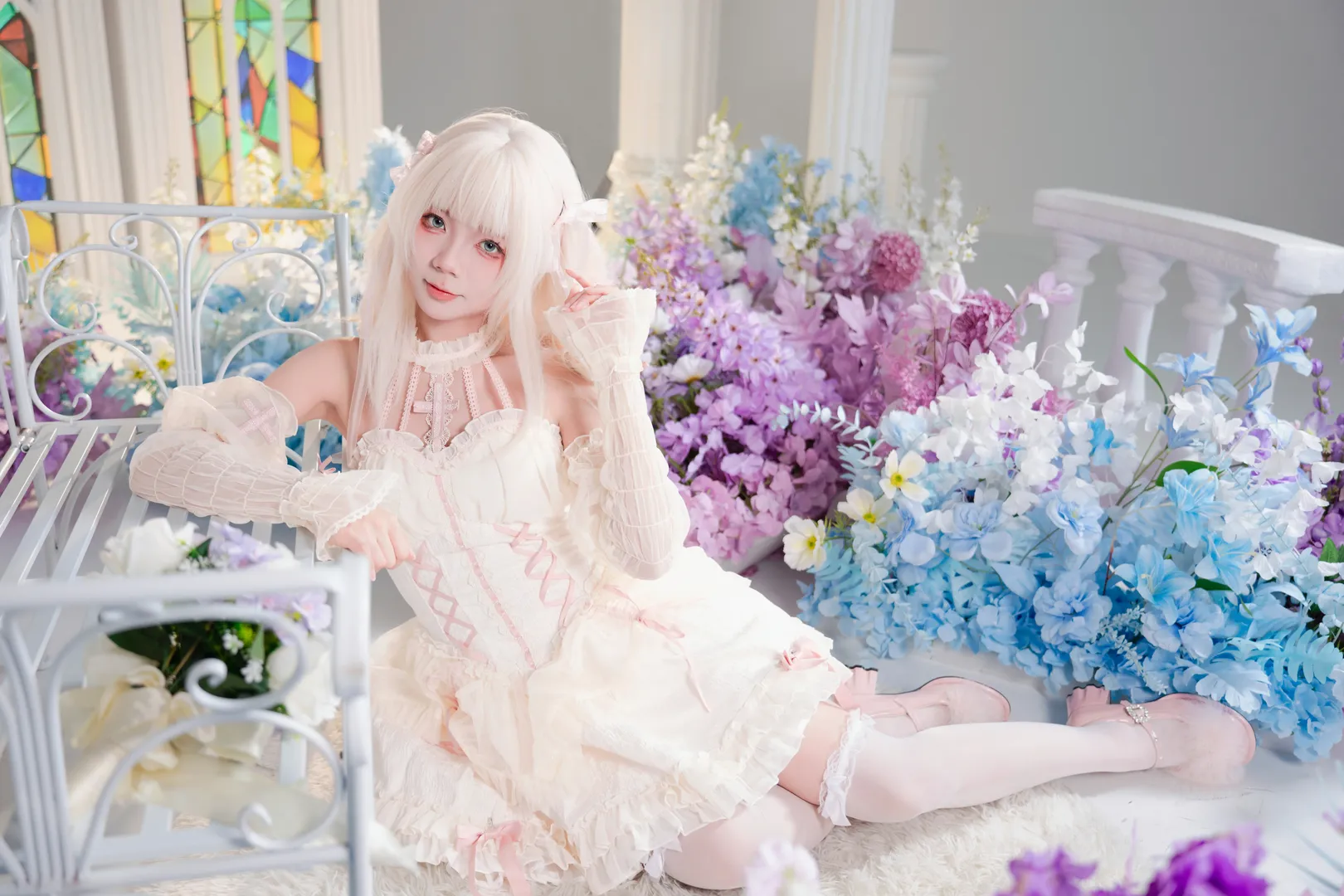二次元, 洛丽塔, 花嫁风, 白金色假发, Lolita穿搭 - 第9张