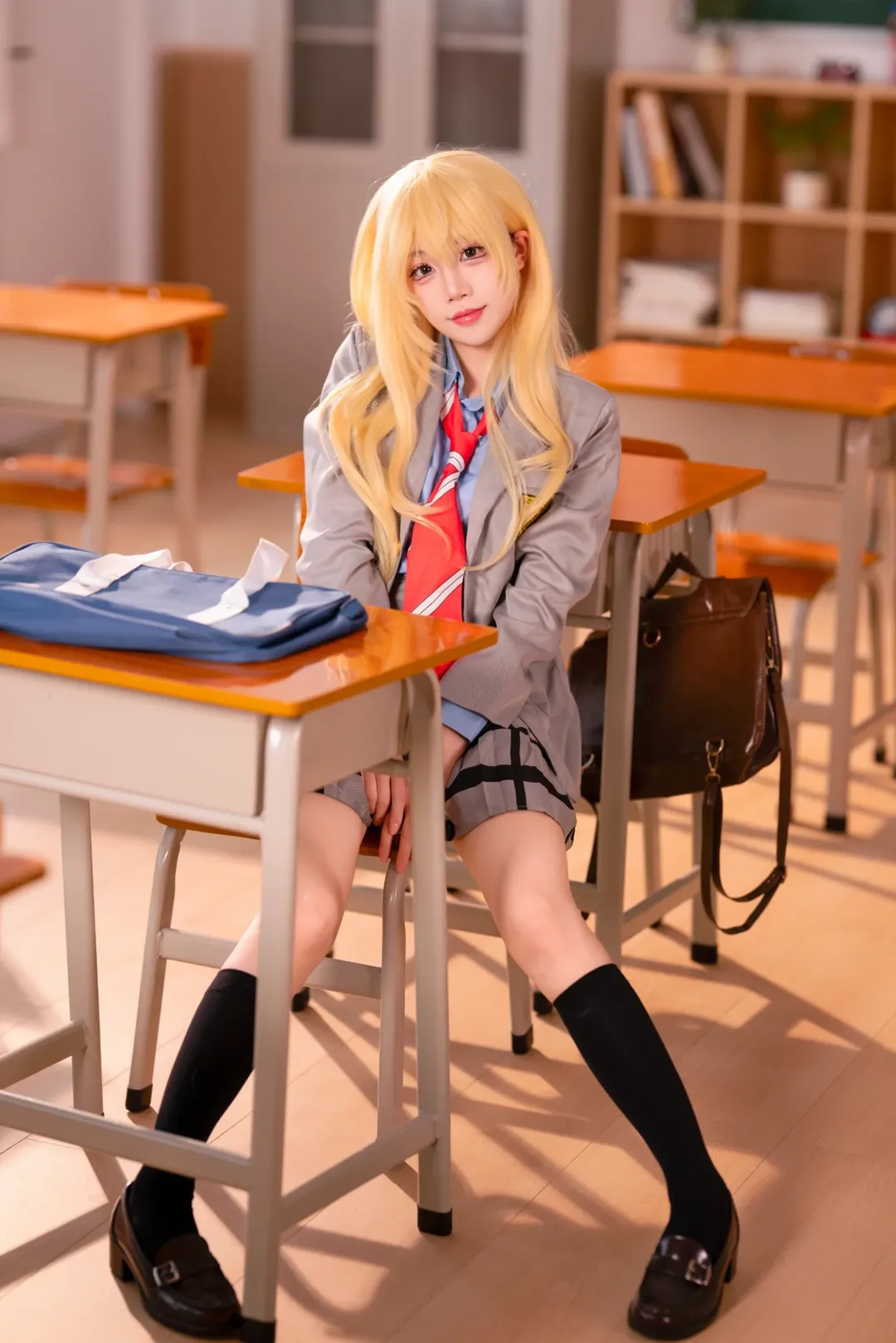 jk制服, cosplay攝影, 宮園薰cos, 四月是你的謊言, 小提琴 - 第2張