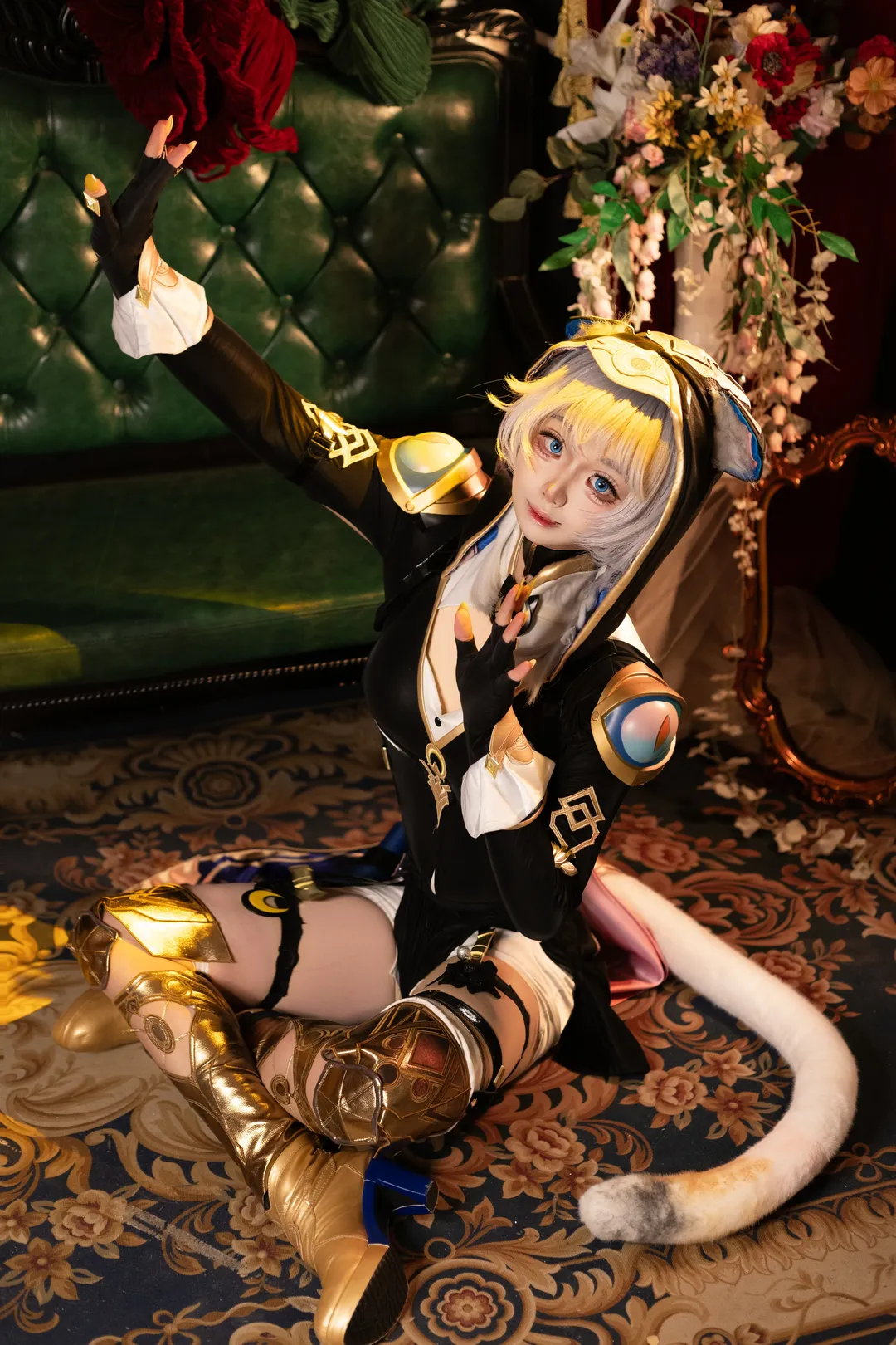 赛飞儿cos, 崩坏星穹铁道, 二次元cosplay, 金属铠甲, 猫尾
