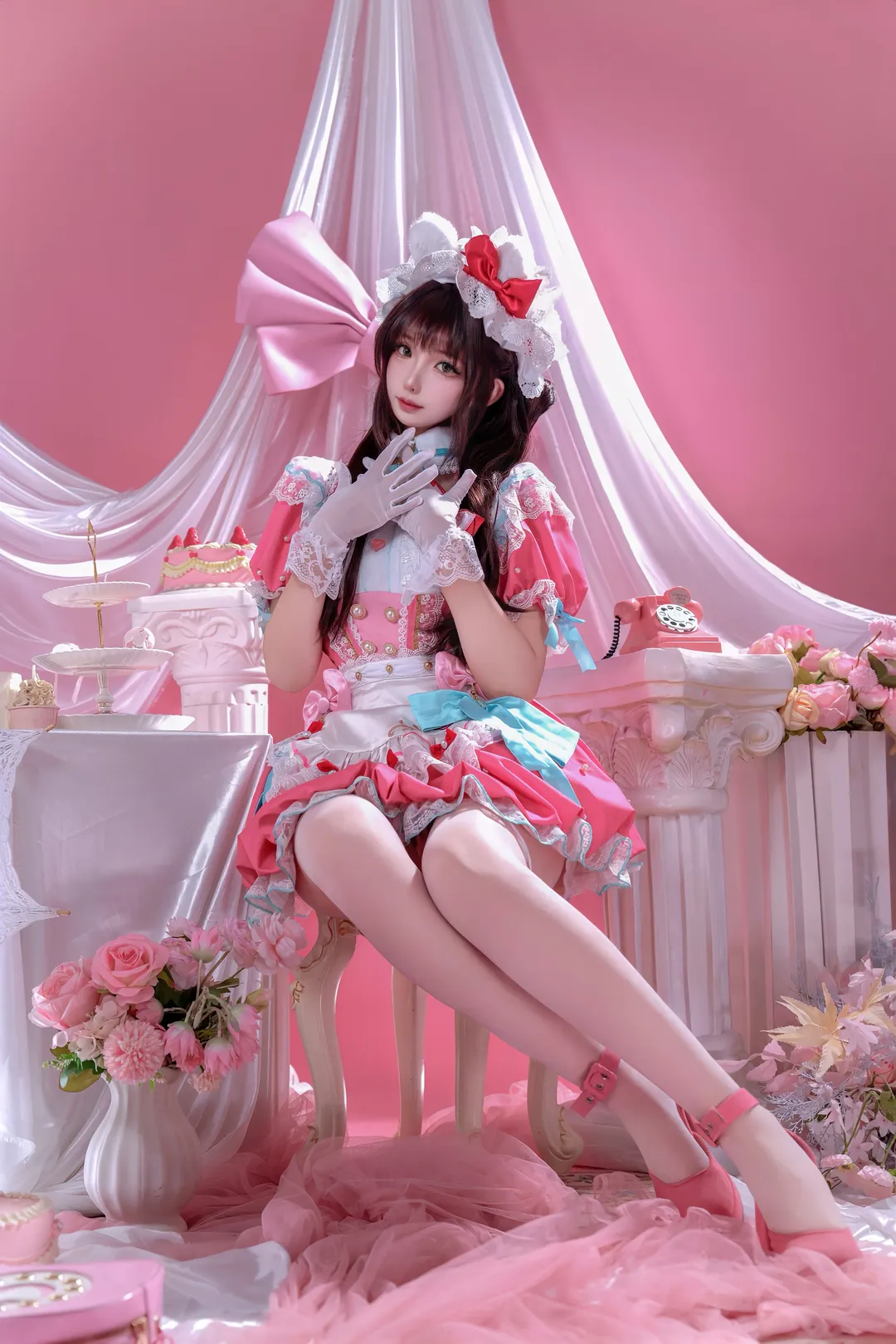 永劫无间, cosplay摄影, 洛丽塔洋装, 胡桃cos, 粉色系穿搭 - 第2张