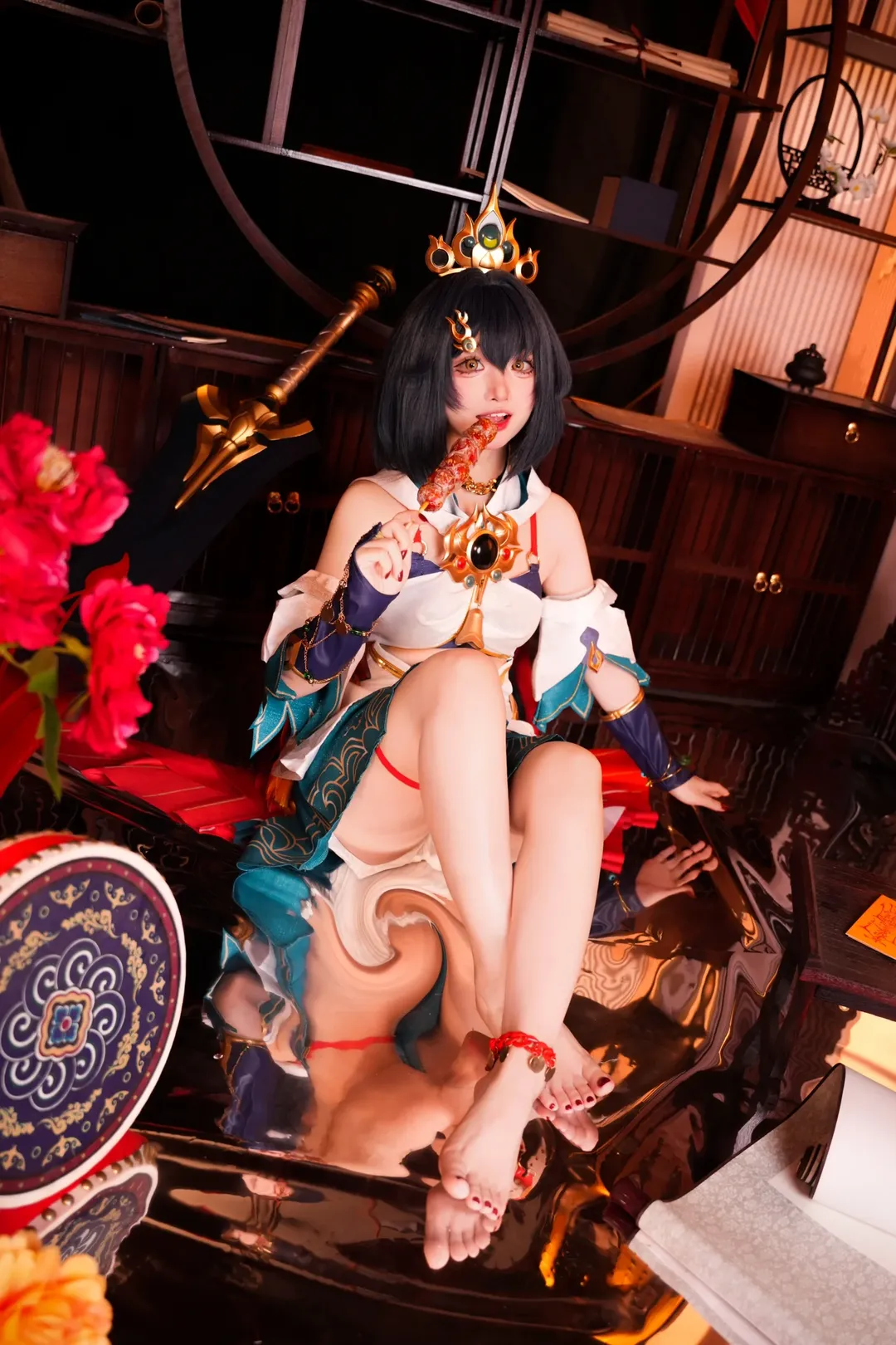 崩坏星穹铁道, 云璃cos, cosplay摄影, 国风道具, 镜面反射