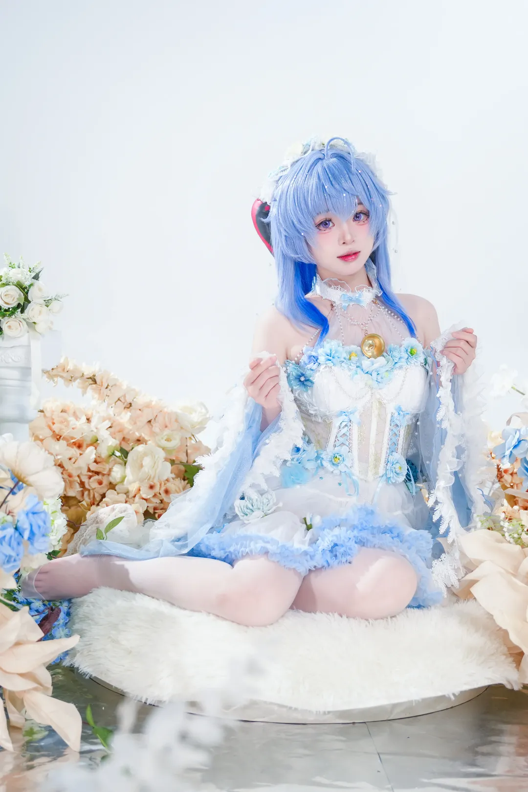 原神, 甘雨cos, 二次元cos, 花嫁主题, 原神Cosplay - 第3张