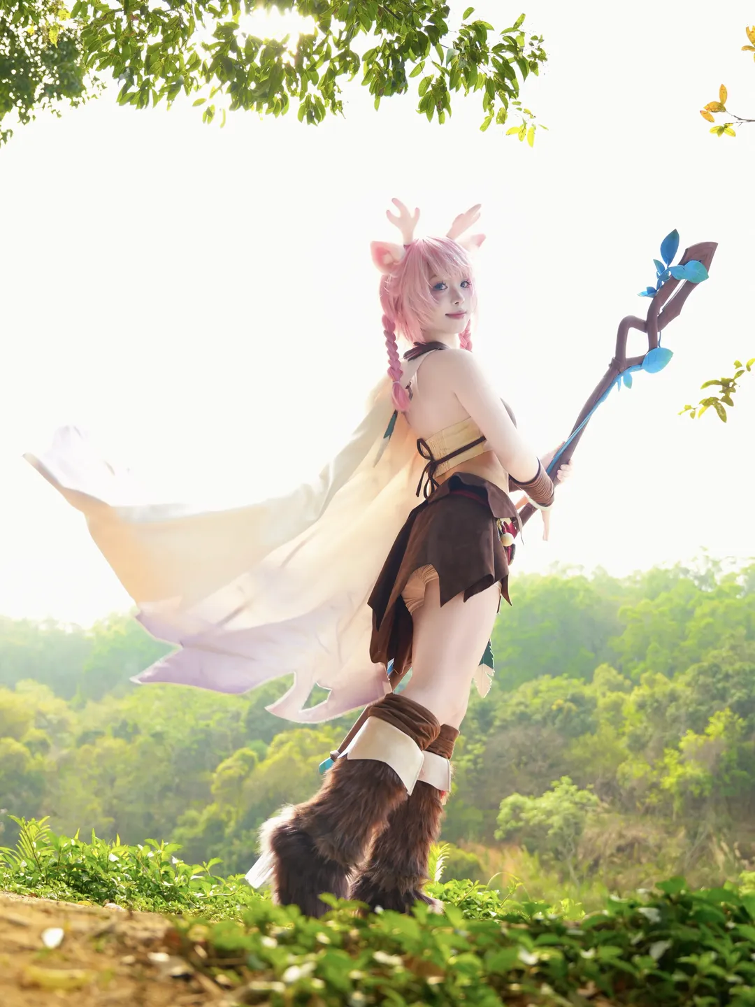 二次元, cosplay, 梦幻风格, 蓝白配色, 棚拍光影 - 第4张