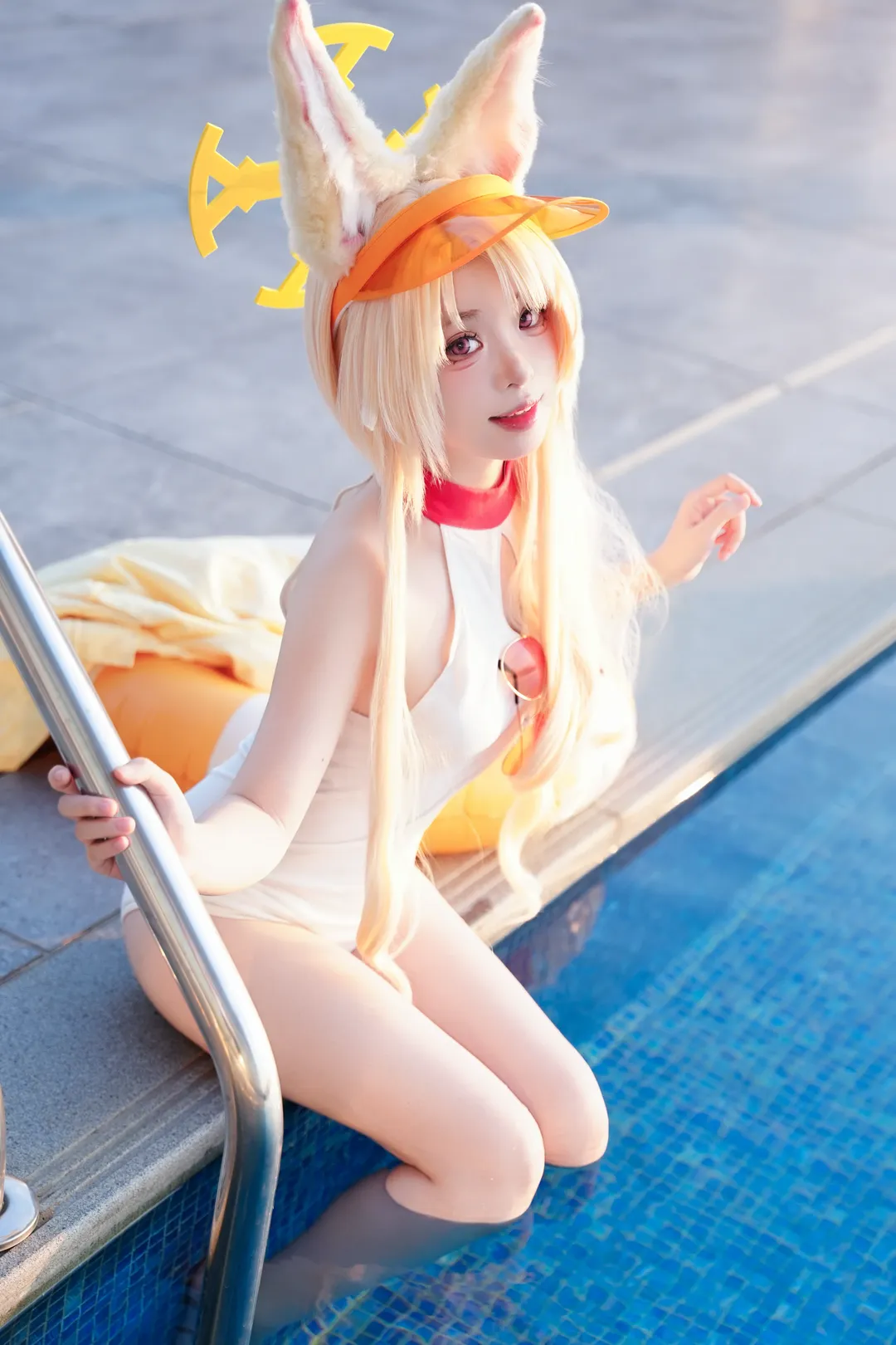 二次元, cosplay, 梦幻风格, 蓝白配色, 棚拍光影 - 第8张