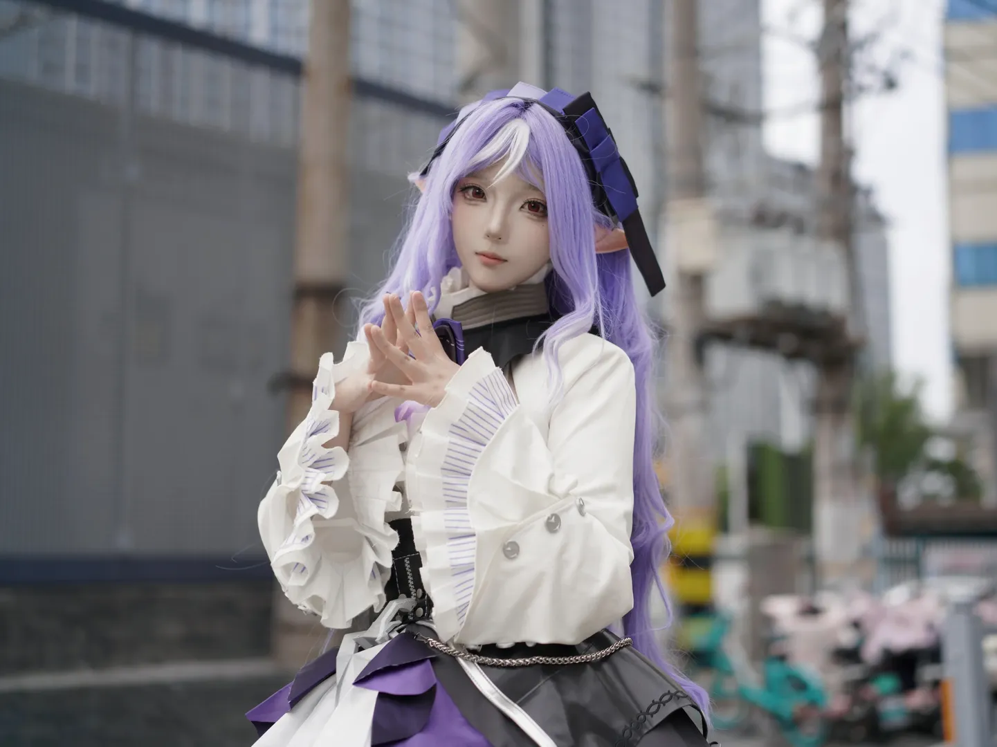 Cosplay, 绝区零, 二次元摄影, 薇薇安cos, 地铁外景 - 第2张