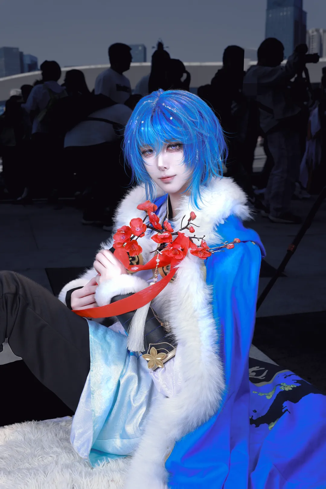 コスプレ, オナー・オブ・キングス, 冬のコーディネート, 棋星 コスプレ, 青髪のメイク・スタイリング - 2枚目
