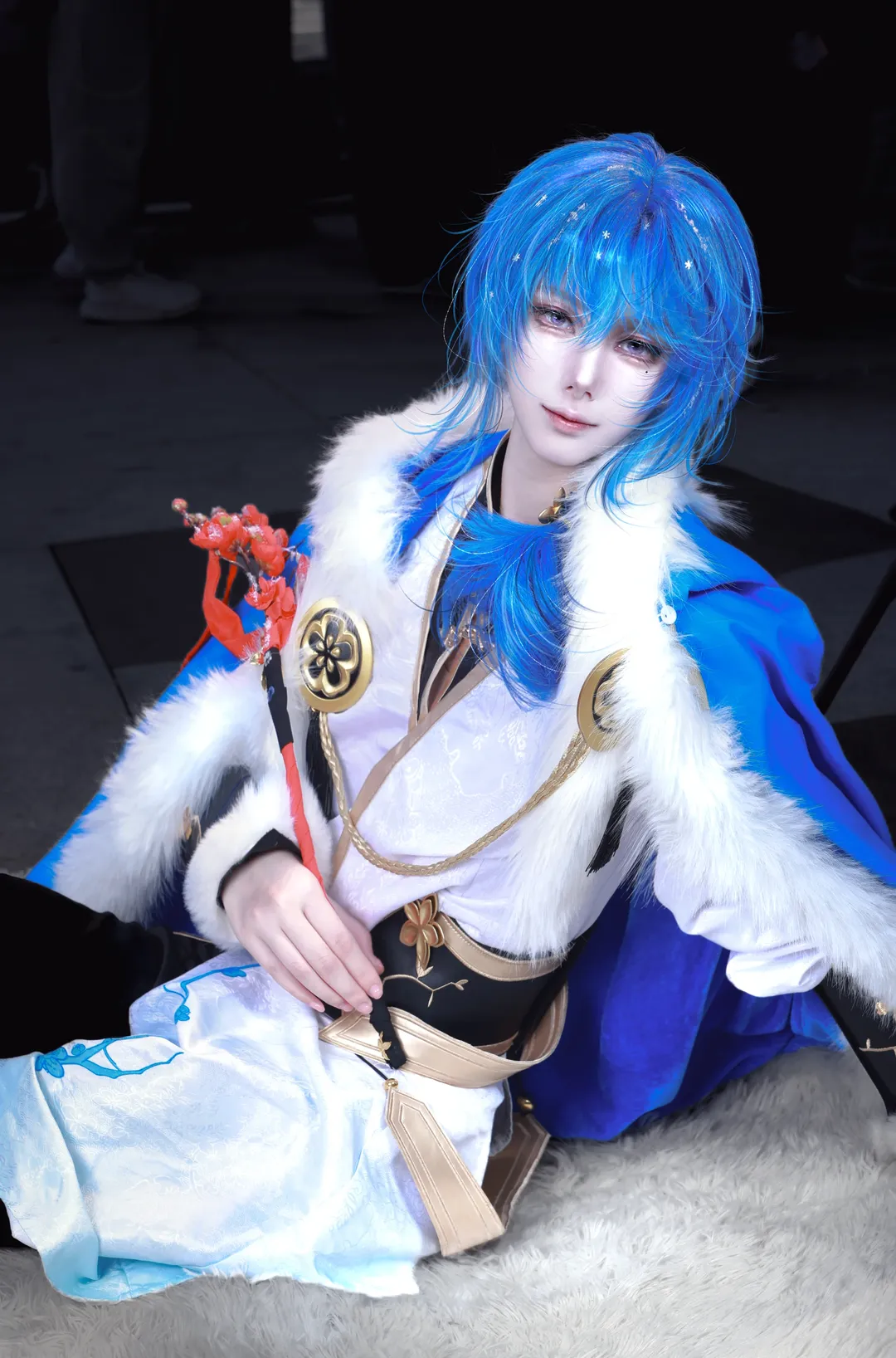 コスプレ, オナー・オブ・キングス, 冬のコーディネート, 棋星 コスプレ, 青髪のメイク・スタイリング - 3枚目