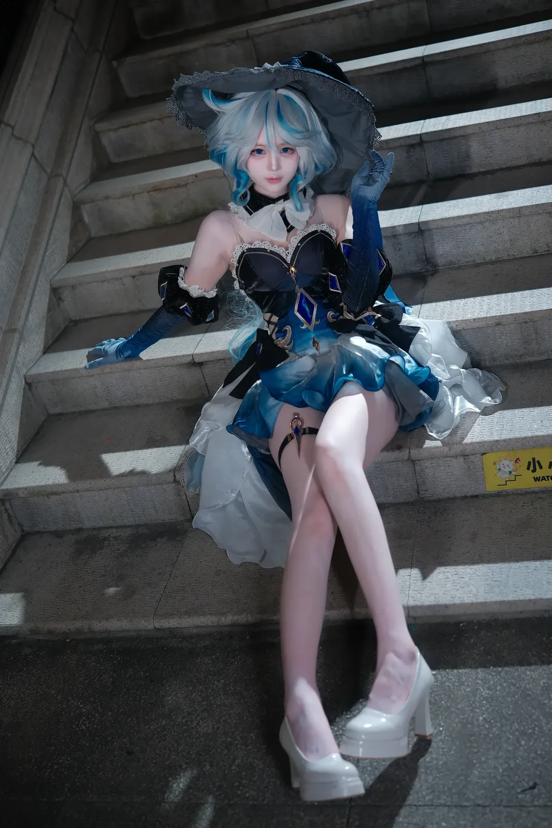 角色扮演, 原神, 芙宁娜cos, 夜景人像, cosplay摄影 - 第11张