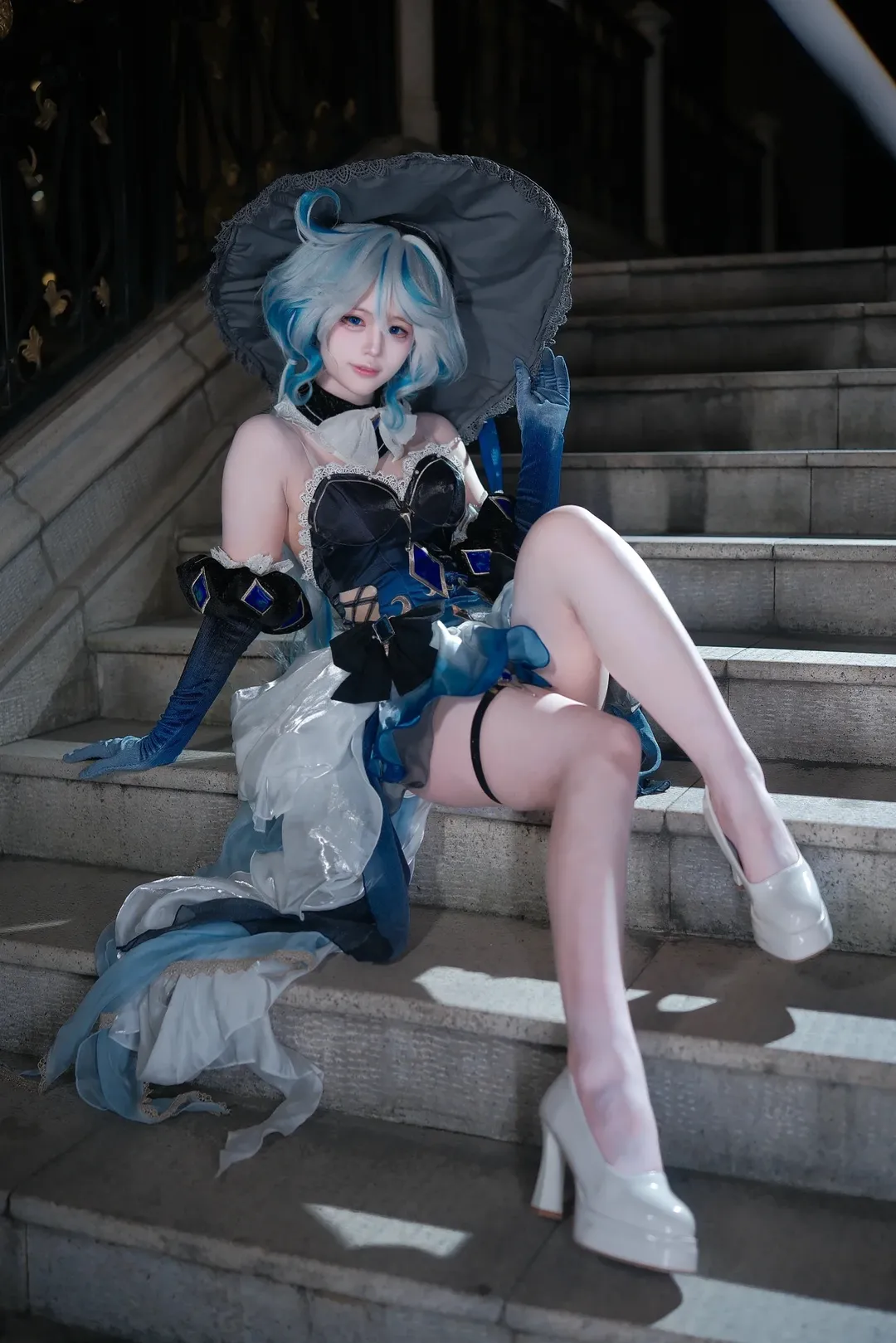 角色扮演, 原神, 芙宁娜cos, 夜景人像, cosplay摄影 - 第17张
