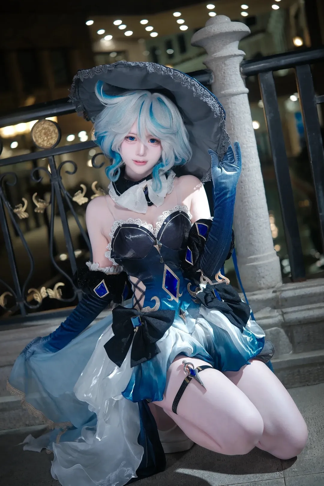 角色扮演, 原神, 芙宁娜cos, 夜景人像, cosplay摄影 - 第4张