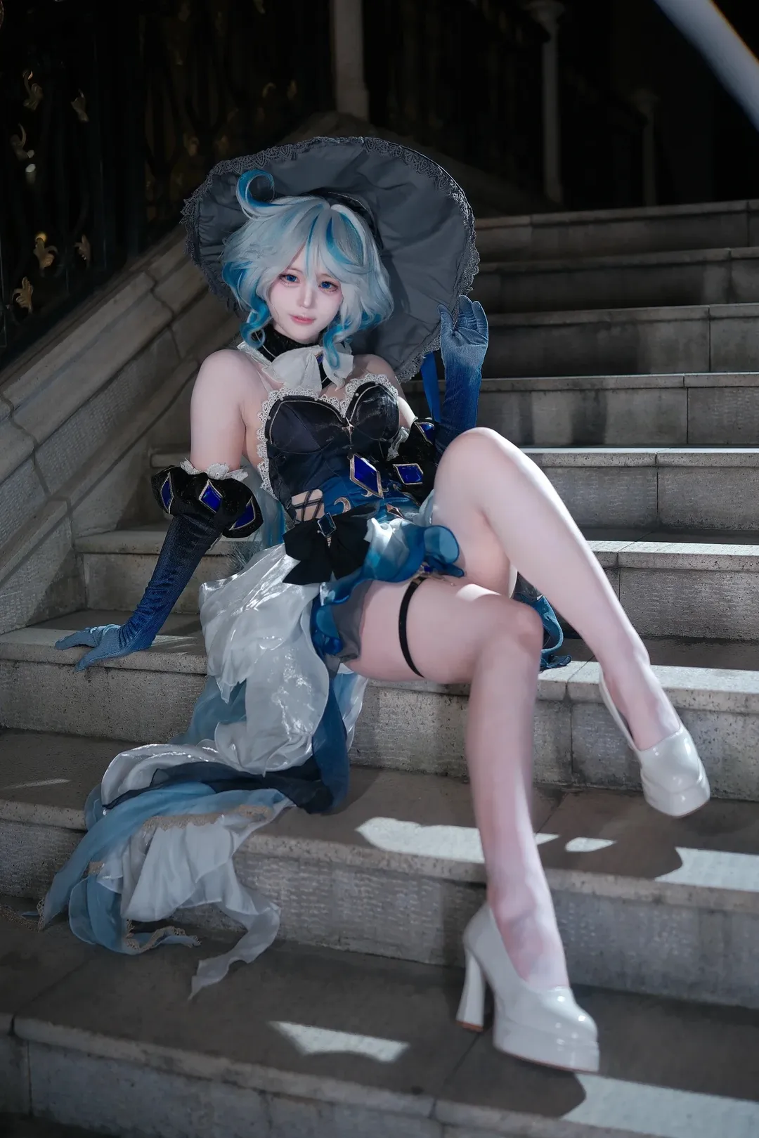 角色扮演, 原神, 芙宁娜cos, 夜景人像, cosplay摄影 - 第9张