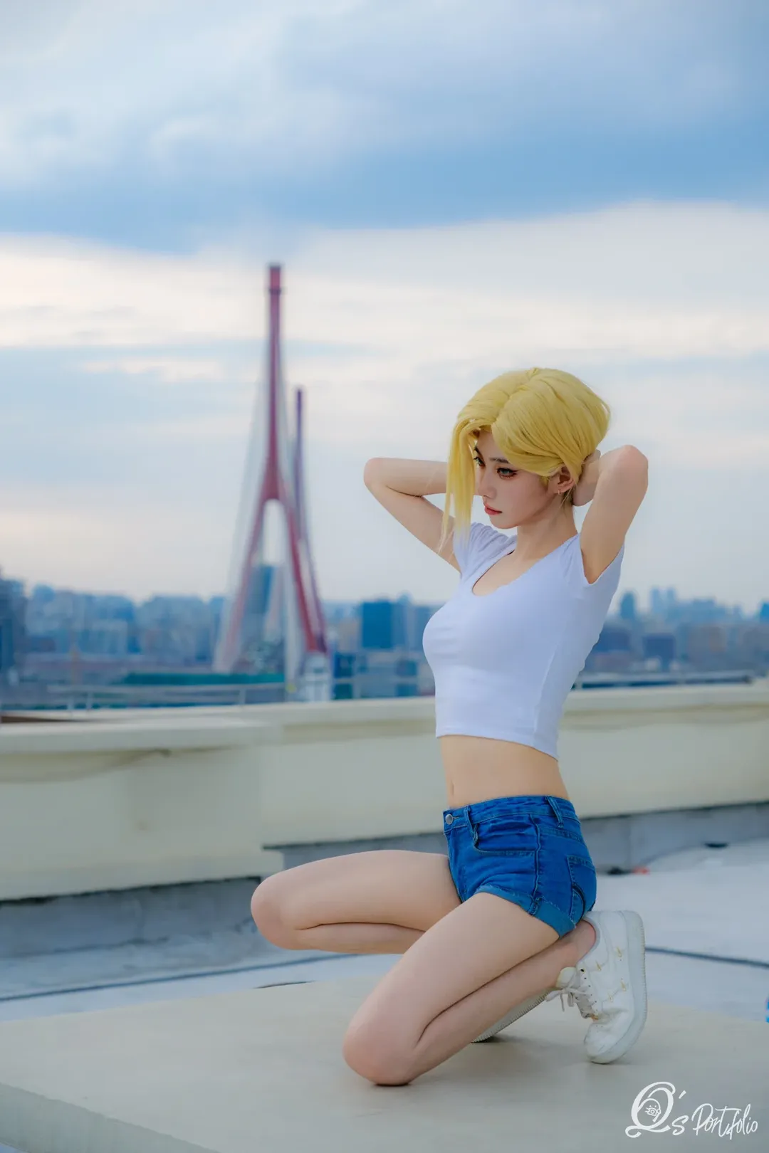 cosplay, 天台摄影, 二次元日常, 人造人18号cos, 龙珠超 - 第10张