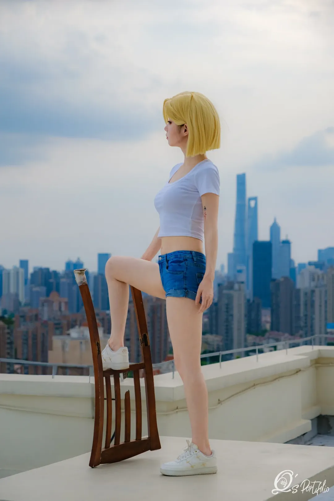 cosplay, 天台摄影, 二次元日常, 人造人18号cos, 龙珠超 - 第2张