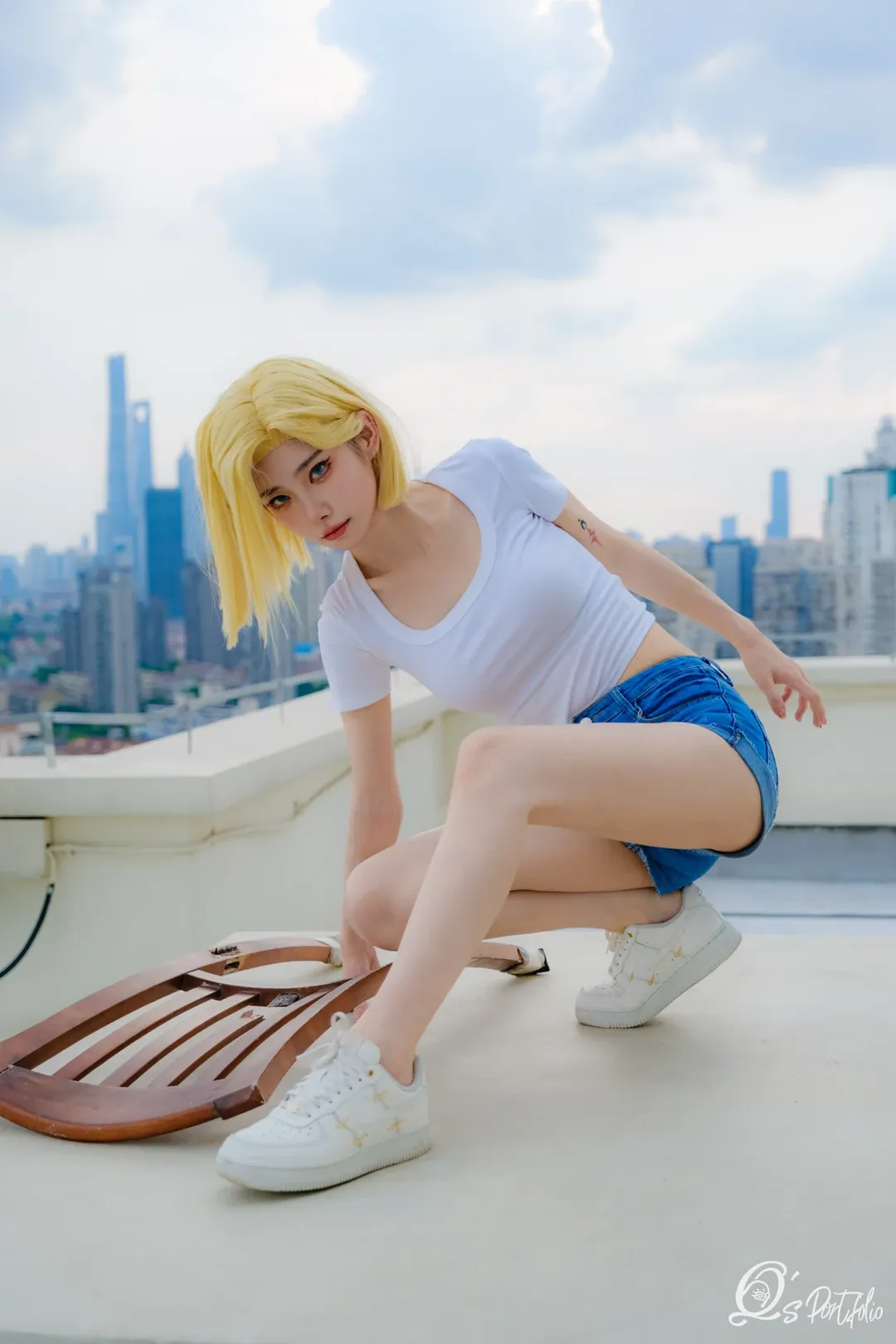 cosplay, 天台摄影, 二次元日常, 人造人18号cos, 龙珠超 - 第3张