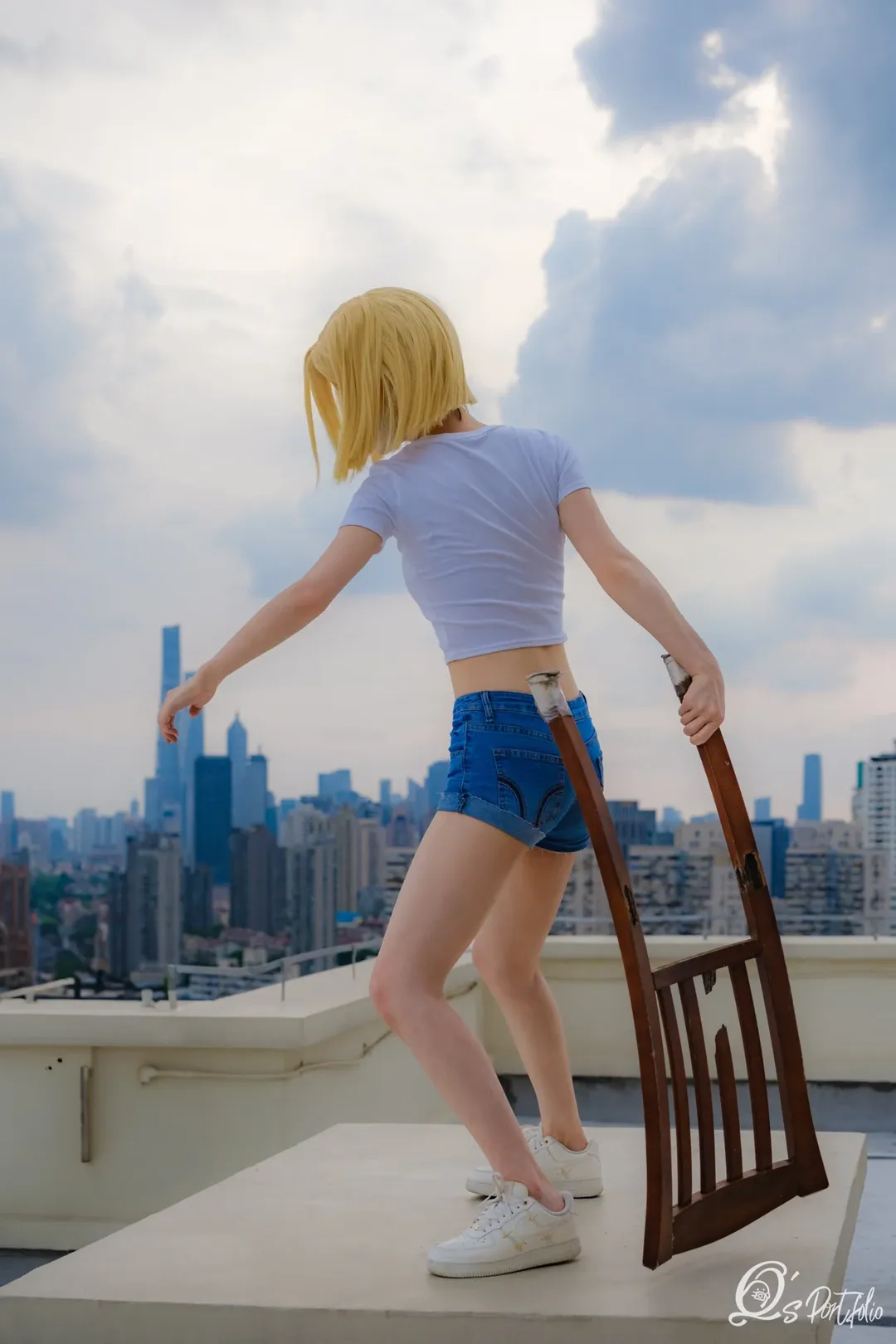 cosplay, 天台摄影, 二次元日常, 人造人18号cos, 龙珠超 - 第4张