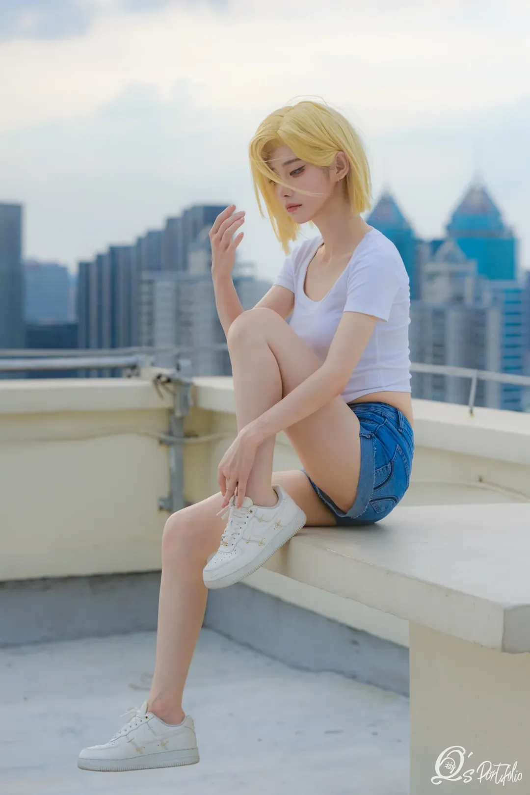 cosplay, 天台摄影, 二次元日常, 人造人18号cos, 龙珠超 - 第5张