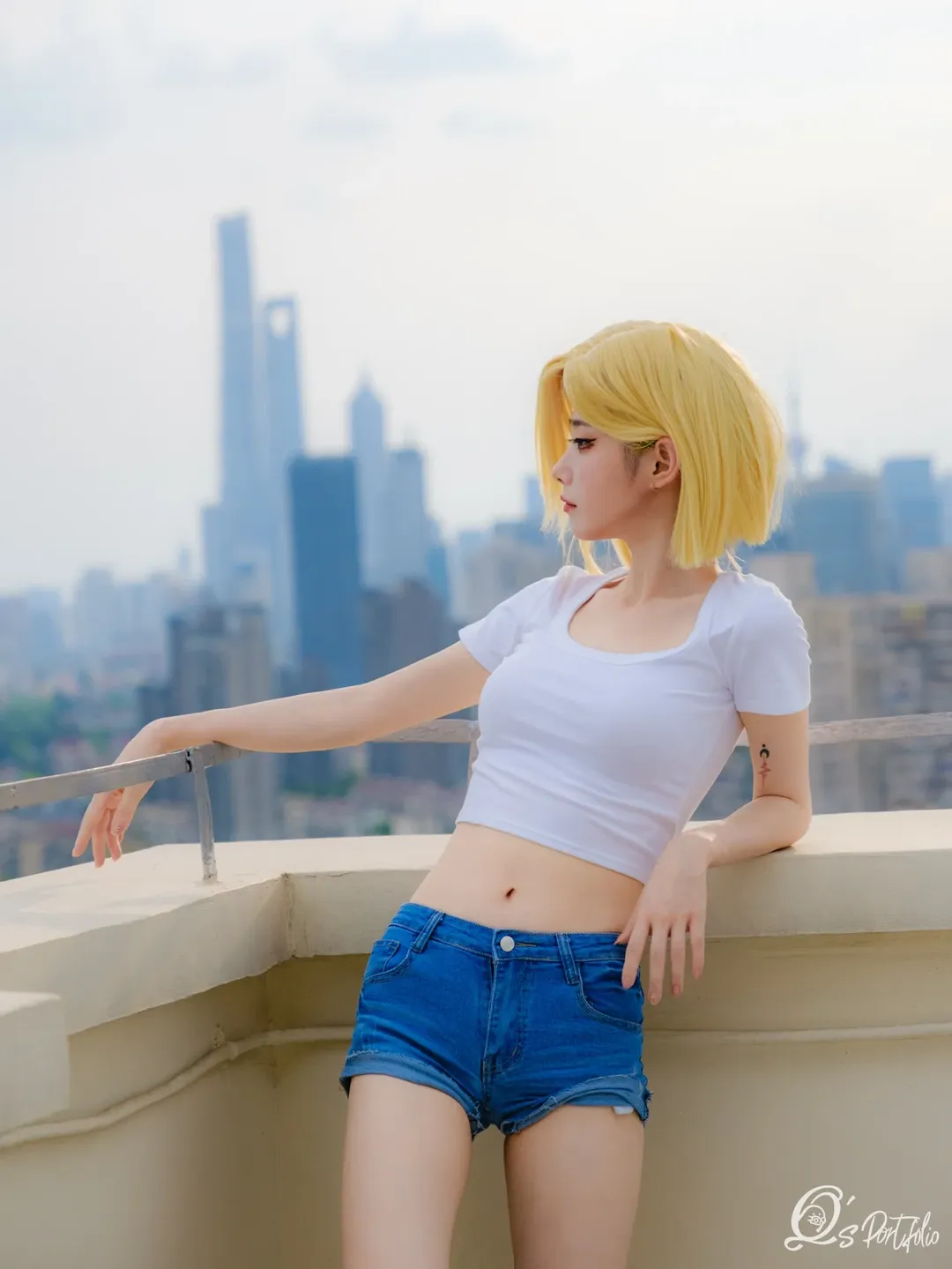 cosplay, 天台摄影, 二次元日常, 人造人18号cos, 龙珠超 - 第6张