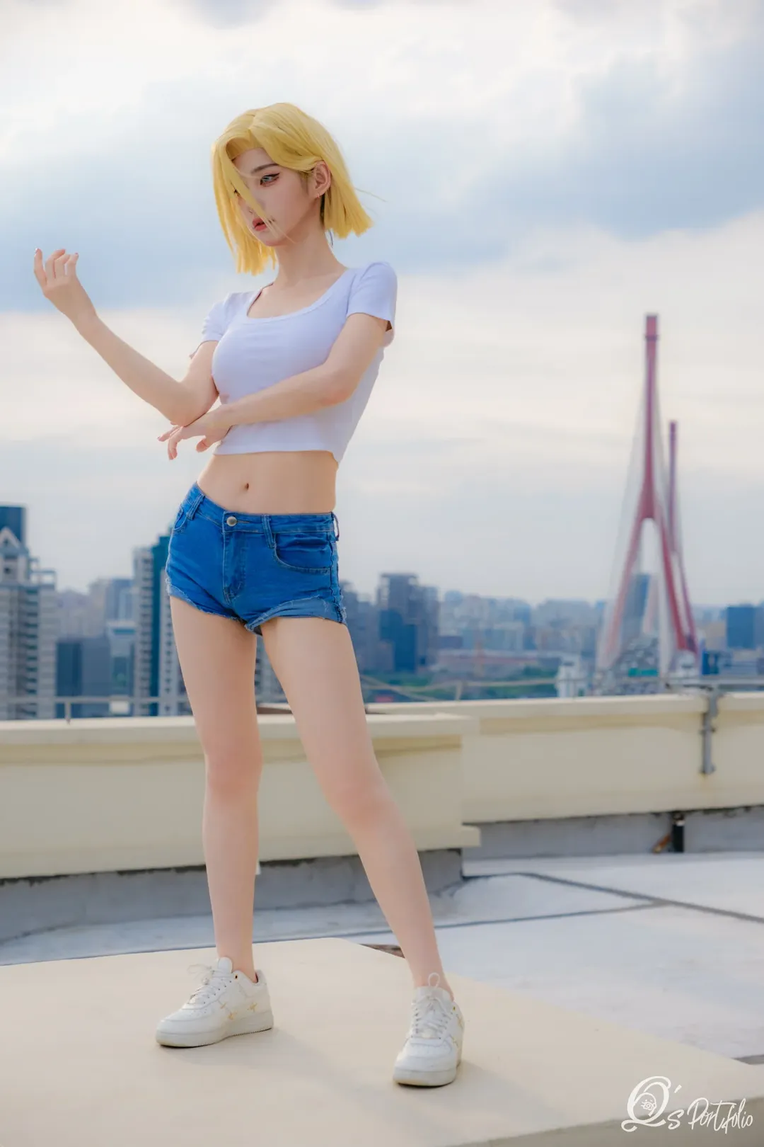 cosplay, 天台摄影, 二次元日常, 人造人18号cos, 龙珠超 - 第7张