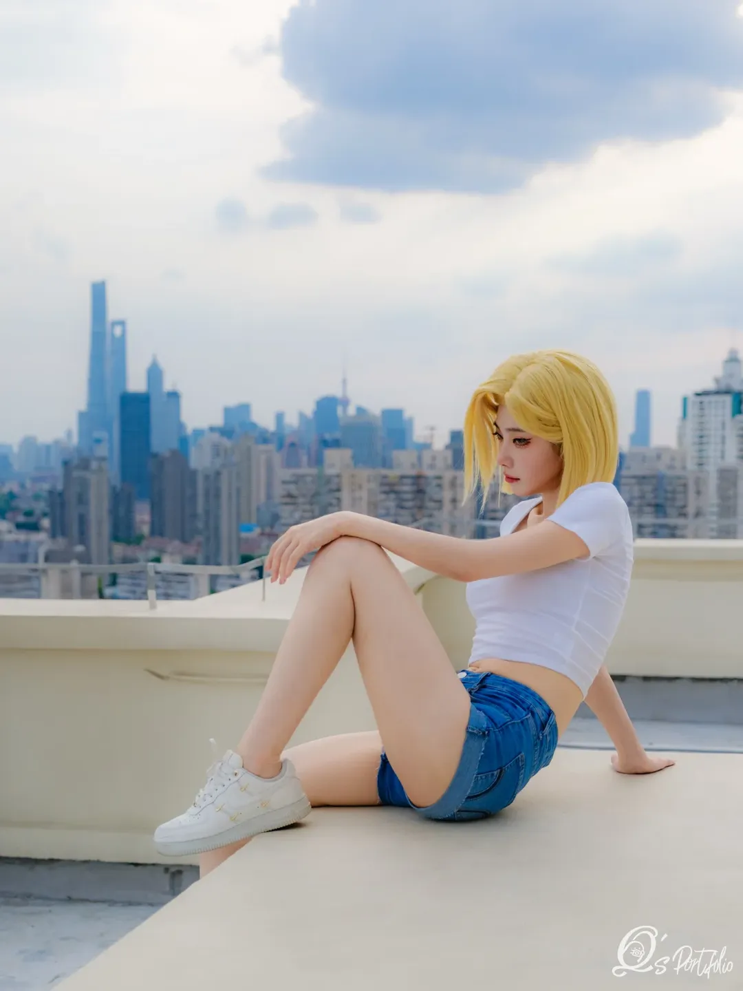 cosplay, 天台摄影, 二次元日常, 人造人18号cos, 龙珠超 - 第8张