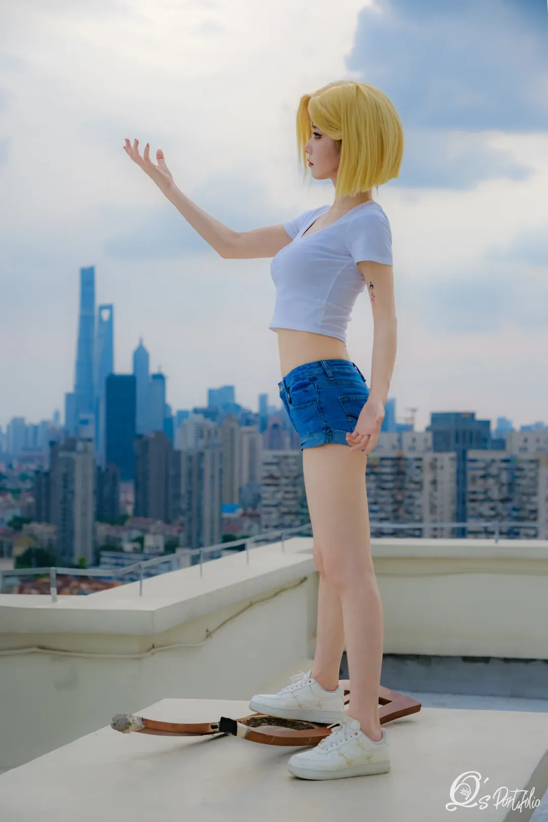 cosplay, 天台摄影, 二次元日常, 人造人18号cos, 龙珠超 - 第9张