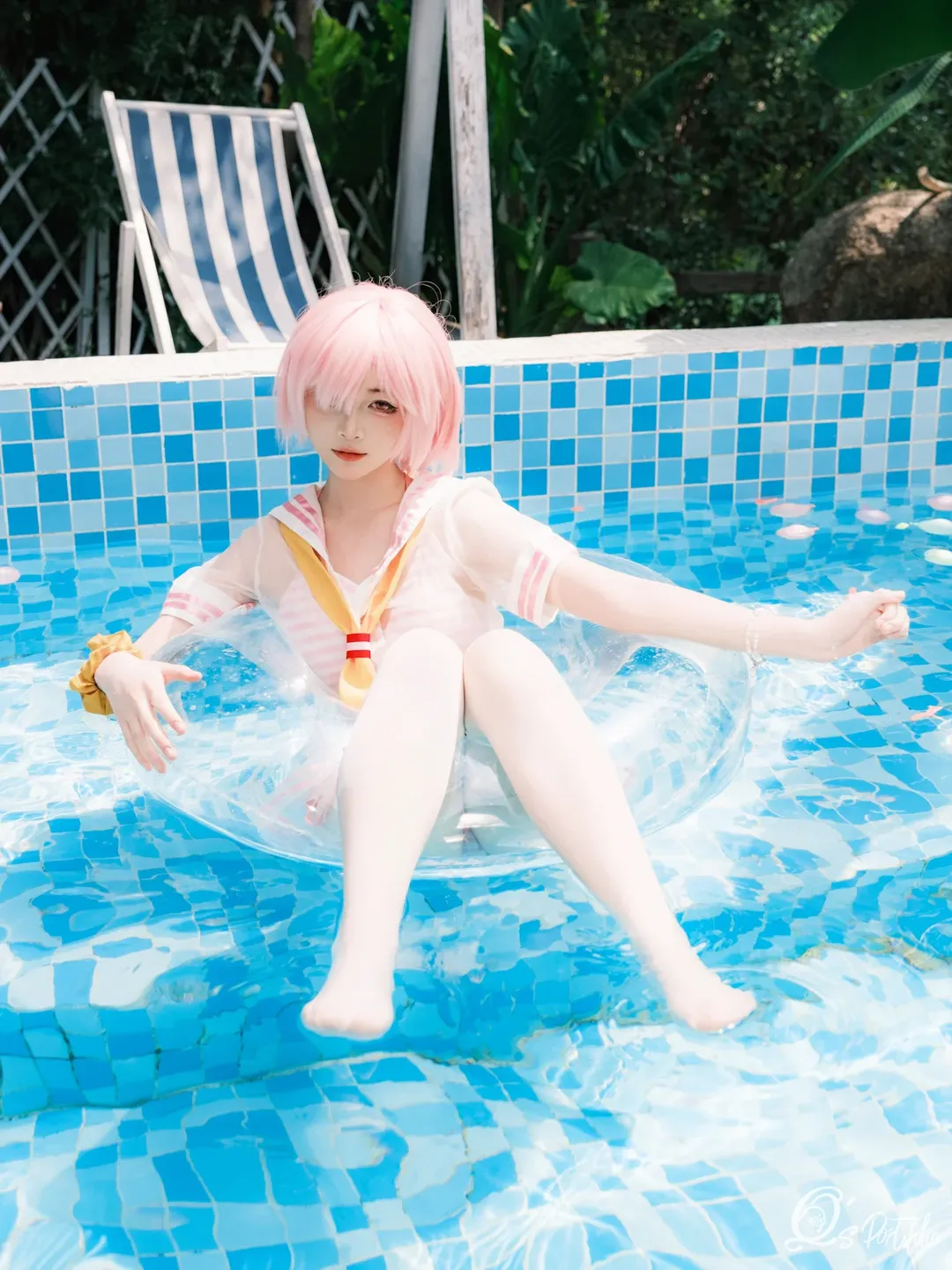 二次元摄影, 从零开始的异世界生活, 泳池写真, 夏日氛围感, 拉姆cos